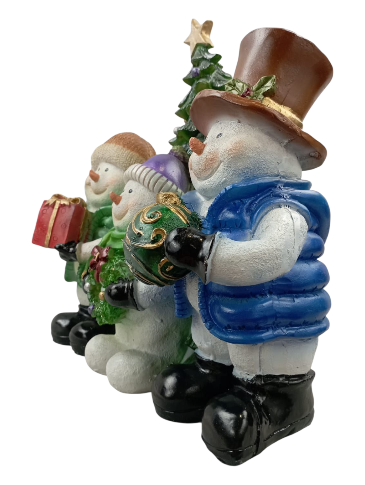 Decoraciones navideñas muñecos de nieve con árbol de navidad Decoración Navideña Familia de Muñecos de Nieve – Espíritu de Alegría y Calidez