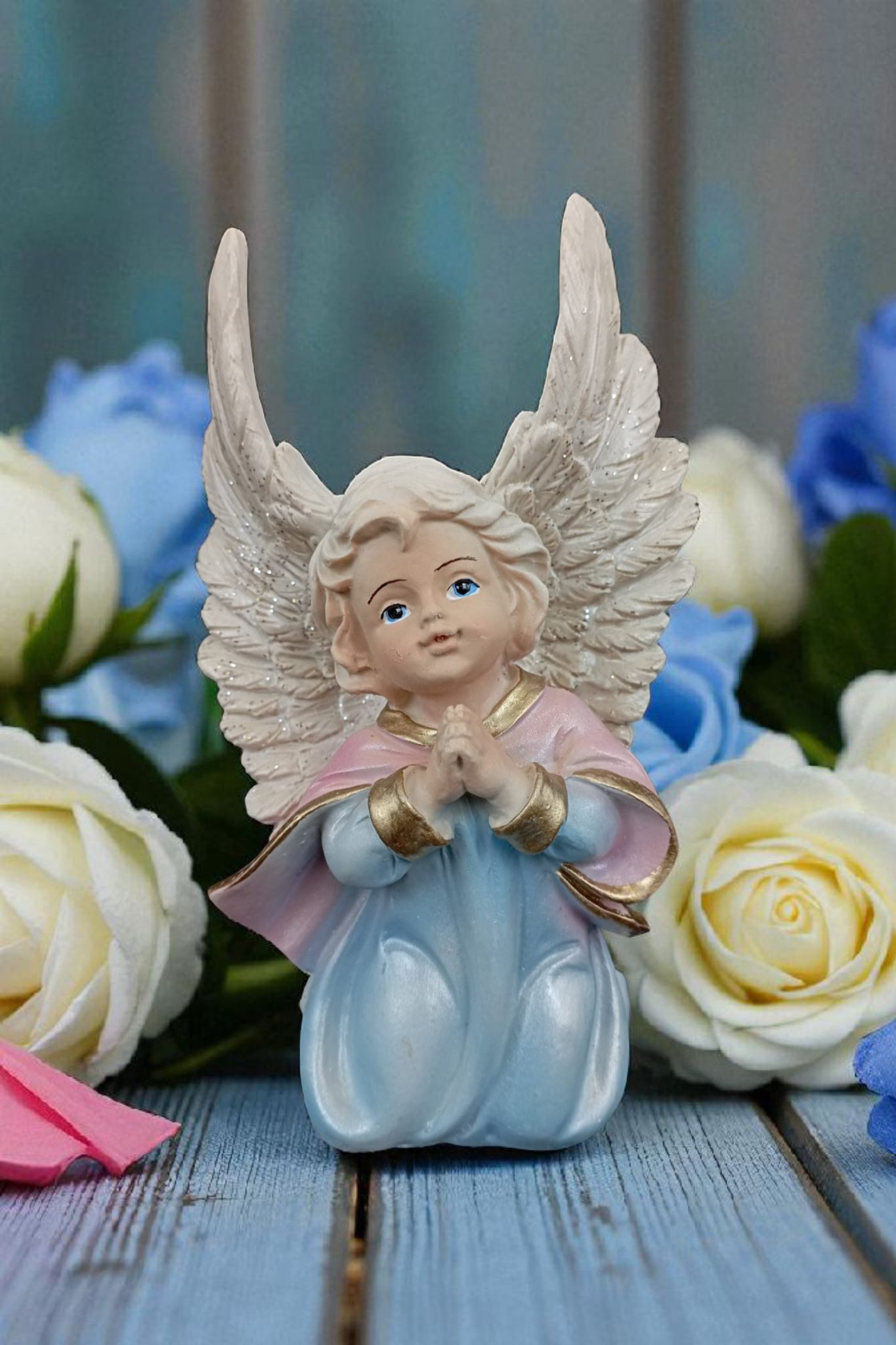 Ángel de Oración Recuerdo Recuerditos Centro de mesa Regalo Religioso.