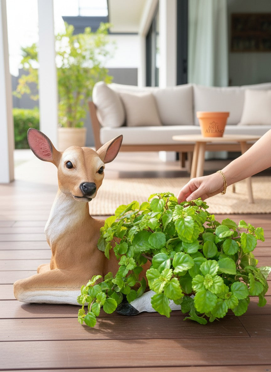 Cierva Macetera Decorativa – Maceta Decoración Natural para tu Hogar jardín terraza