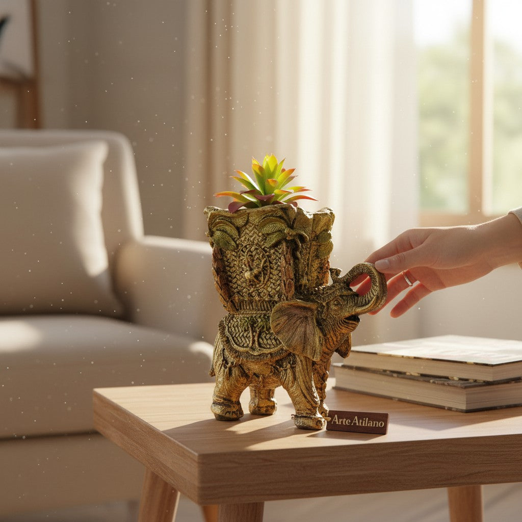 Elefante Macetero Decorativo – Abundancia, Vida y Armonía para tu Espacio