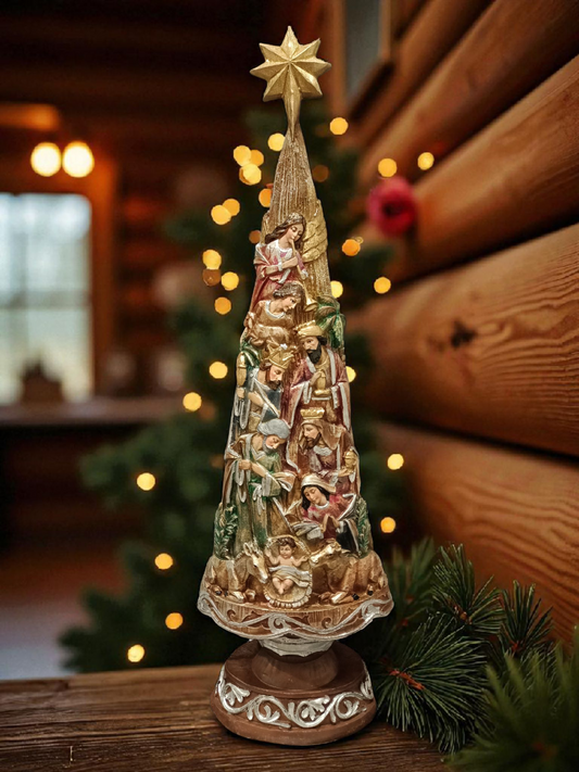 Árbol Navideño con Pesebre y Nacimiento – 75 cm