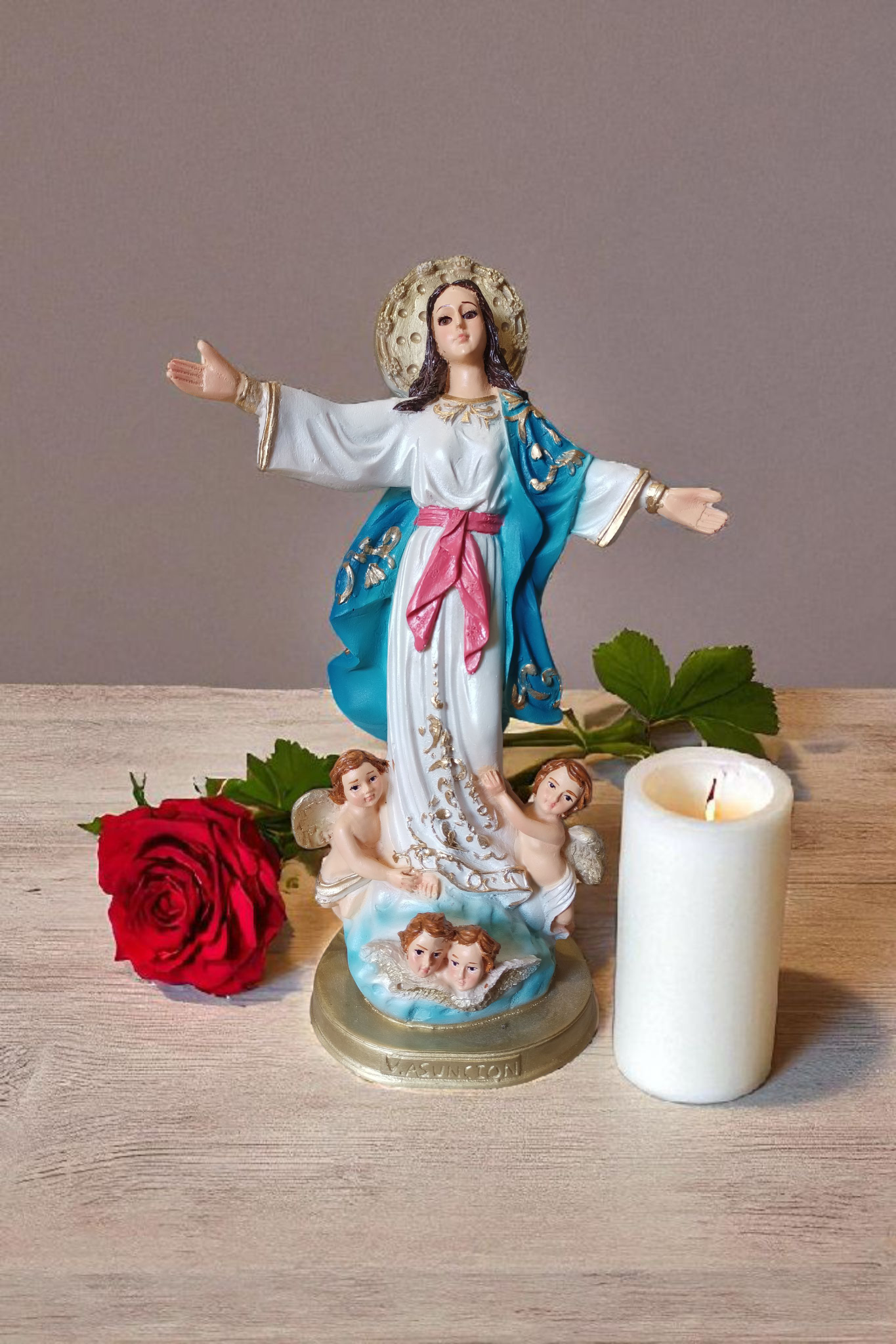 Virgen de la Asunción – Imagen en Resina de 30 cm