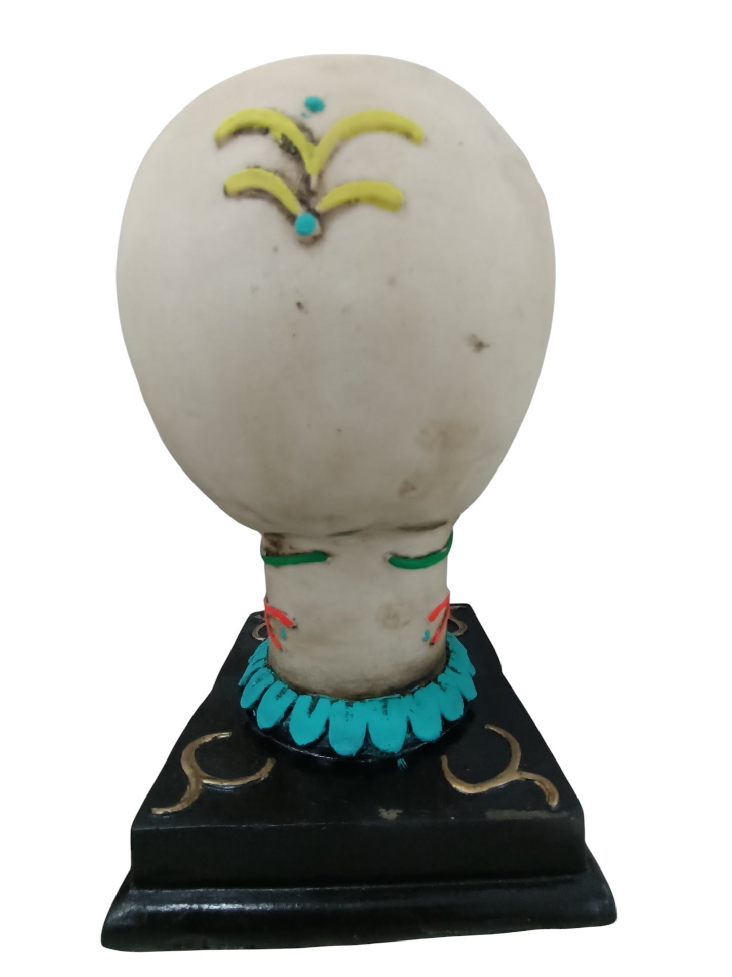 Cráneo decorativo floreado para día de muertos ofrenda porta vela