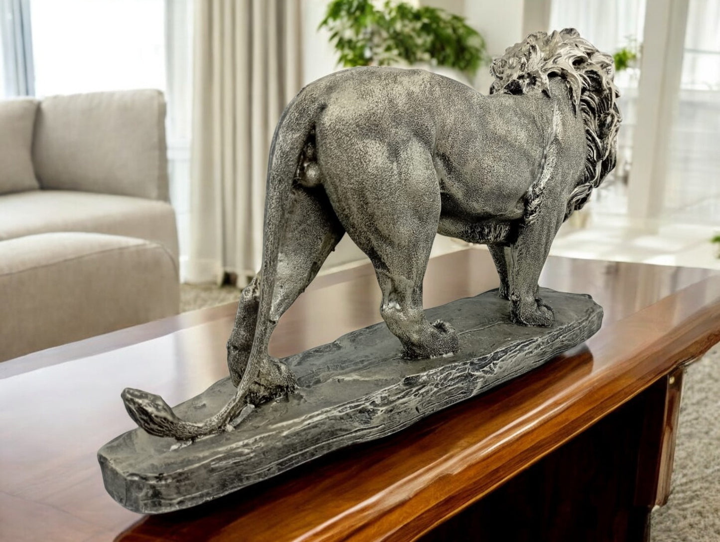 León decorativo moderno - Esculturas figuras para decoracion elegante- Arte Atilano