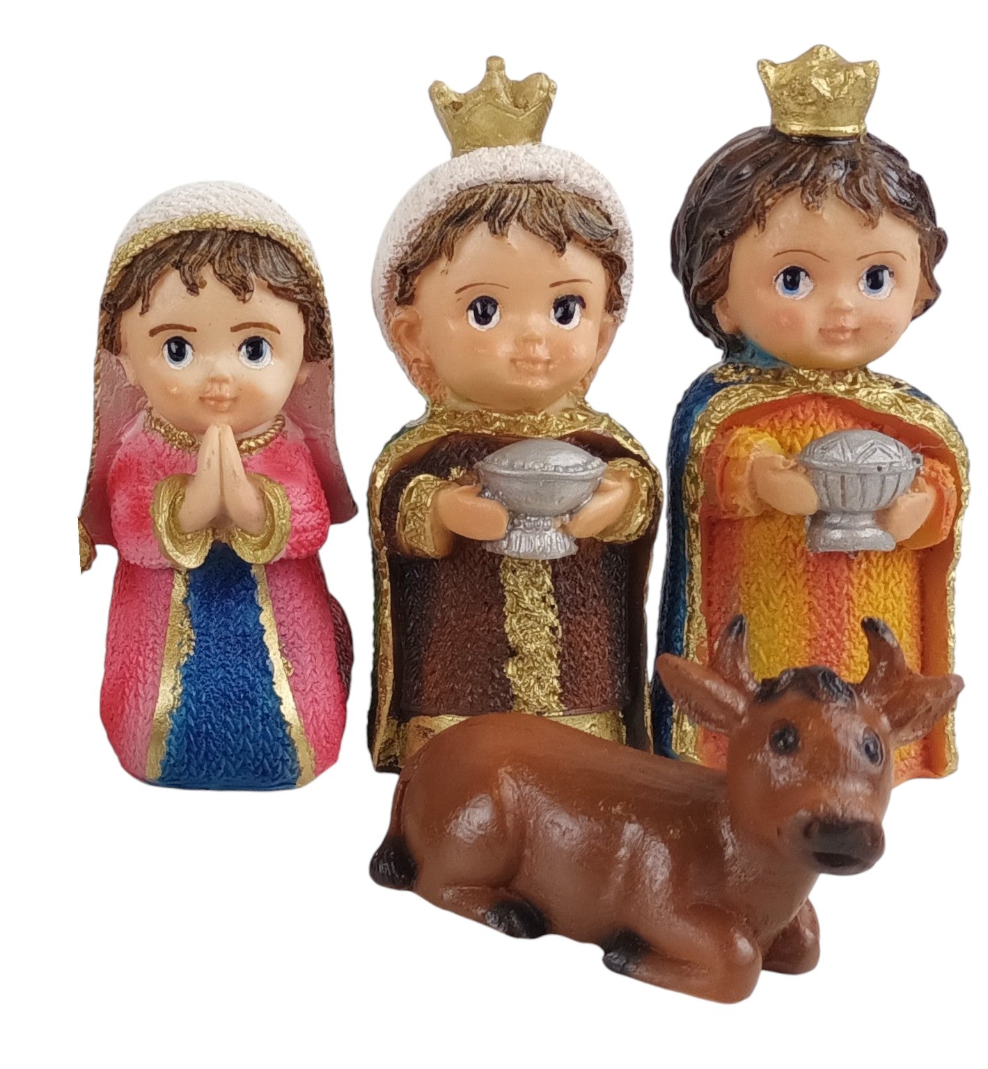Nacimiento navideño completo infantil 13 cm  mini pequeño. Nacimiento de Belén.