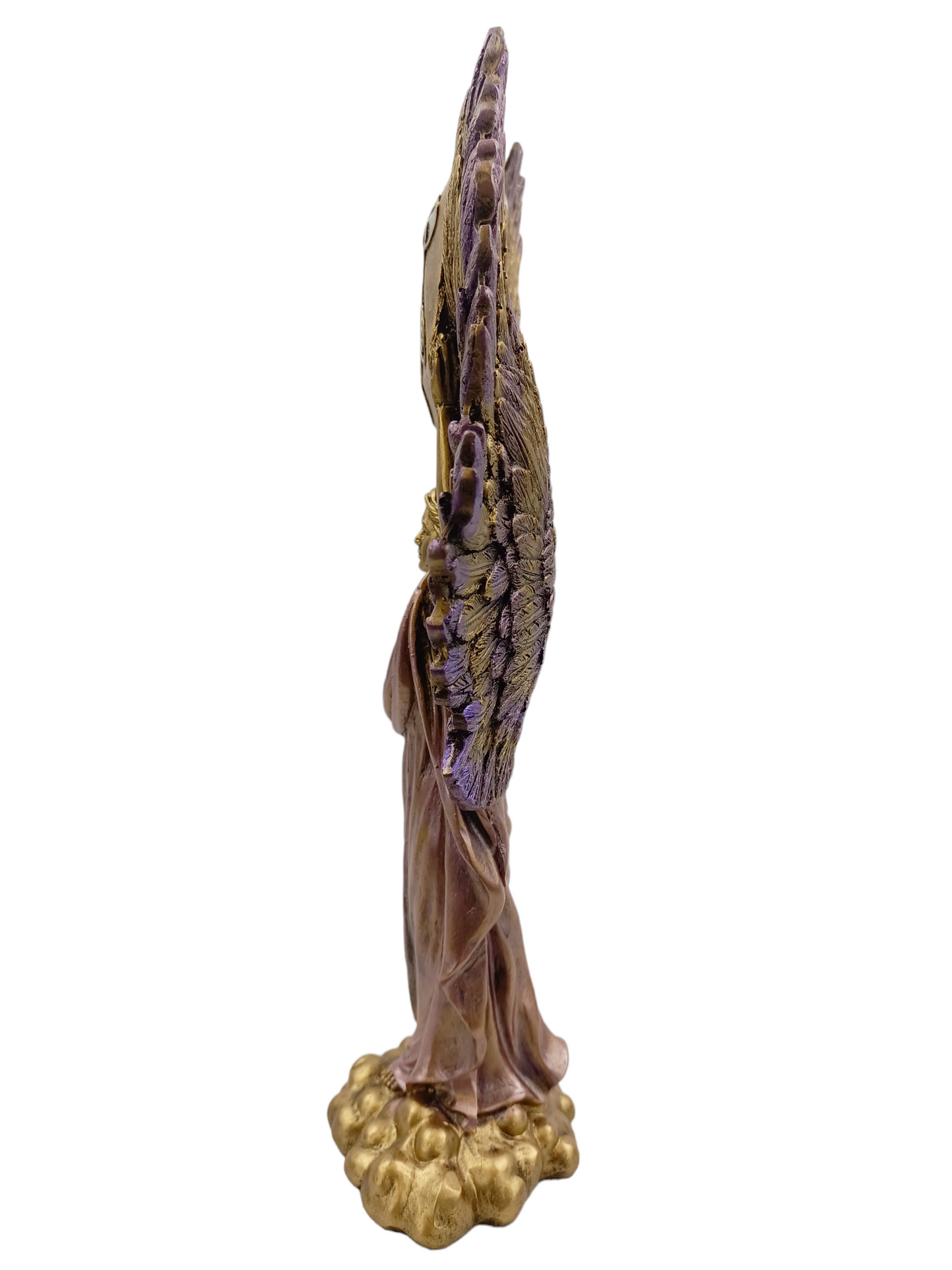 Arcángel Metatrón de 35 cm en Resina - Con Cubo de Metatrón Multicolor