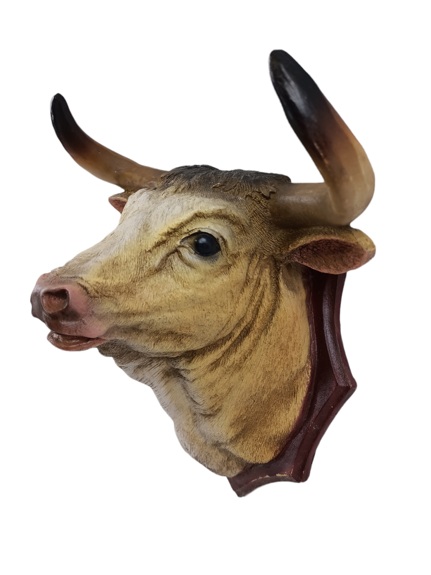 Cabeza de Toro Decorativa de Resina – Montaje en Pared Estilo Charro y Cowboy