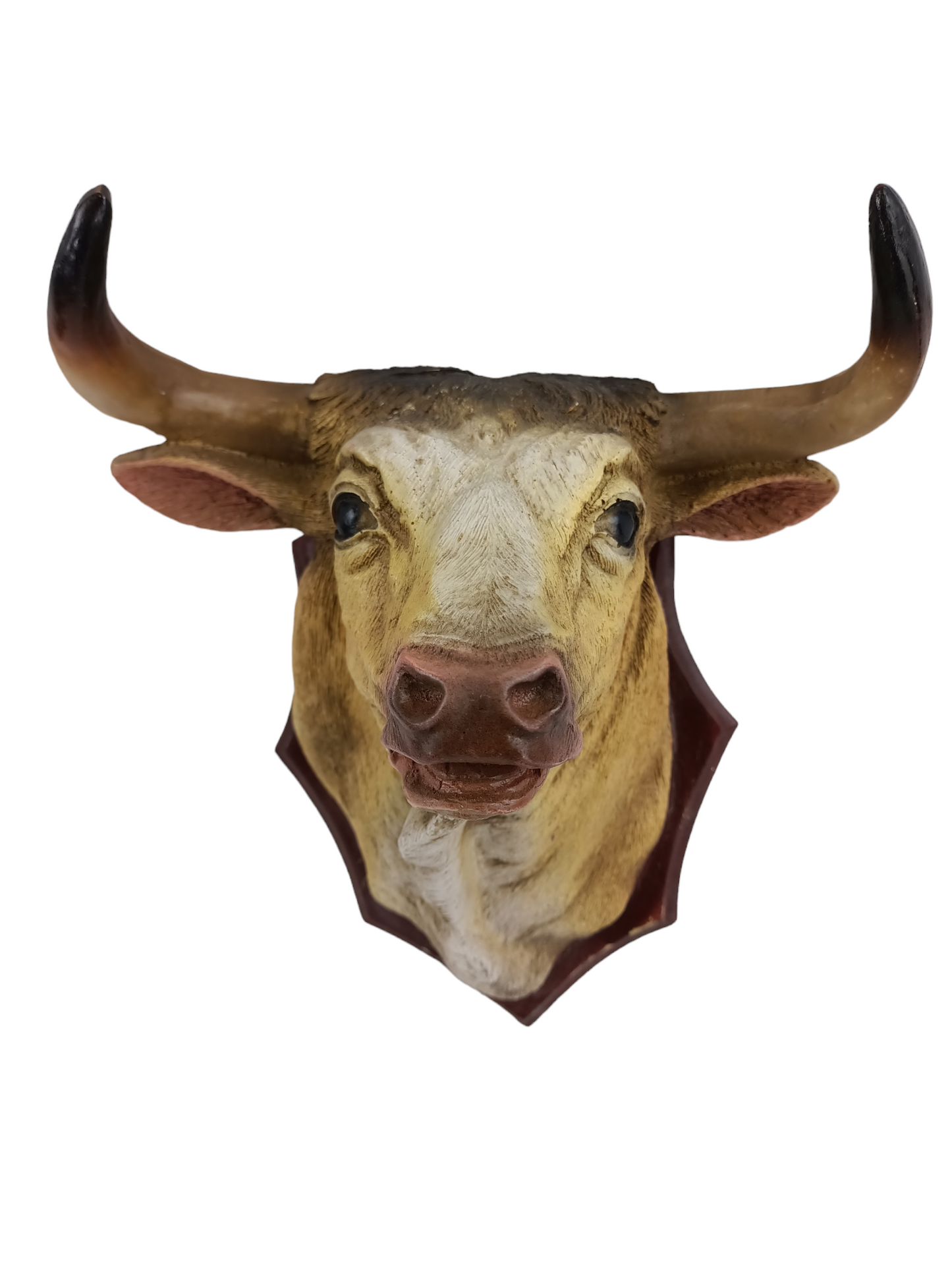 Cabeza de Toro Decorativa de Resina – Montaje en Pared Estilo Charro y Cowboy