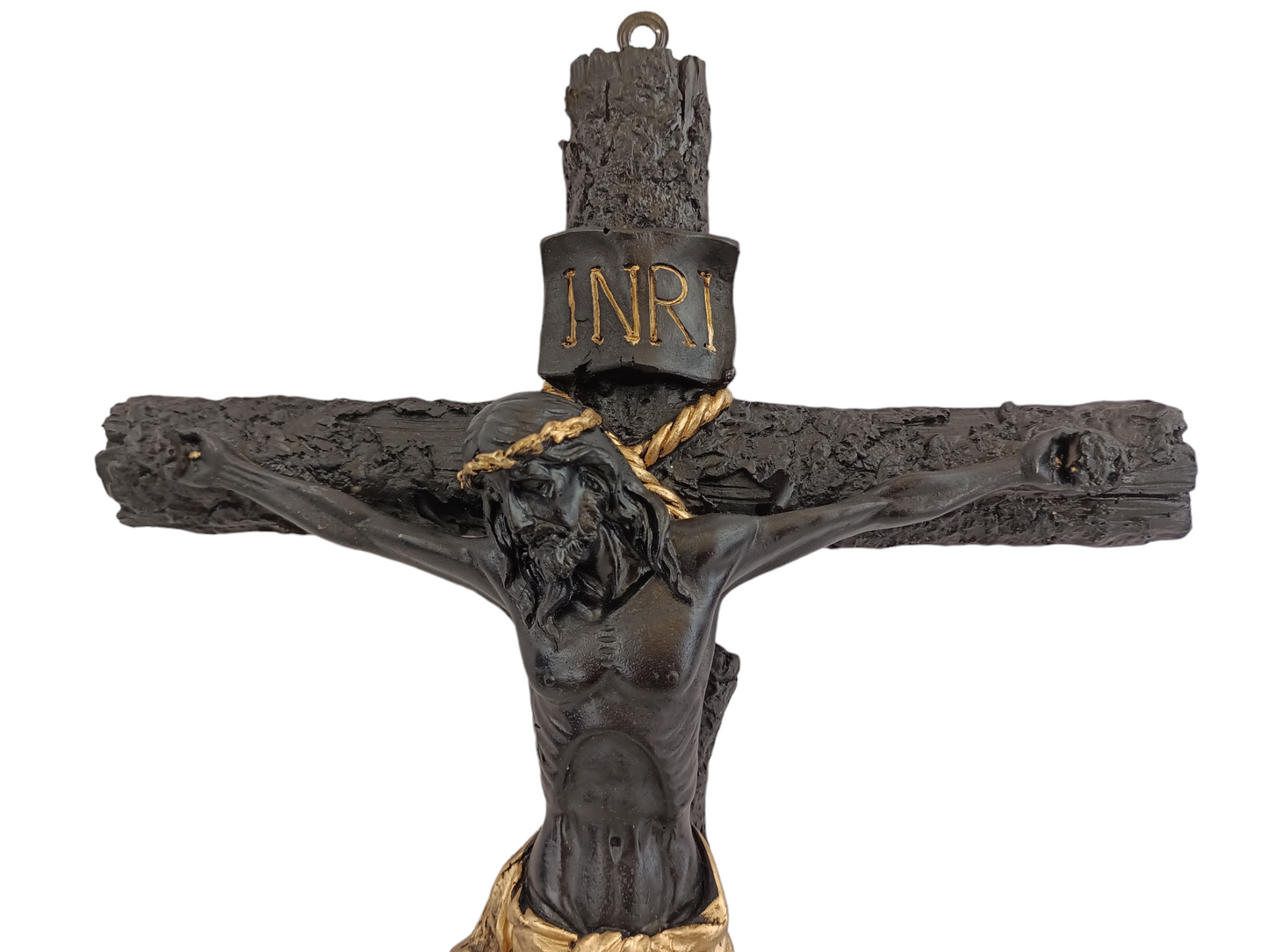 Crucifijo de Pared, Cruz de resina, Cristo de Esquipulas. Señor del veneno.