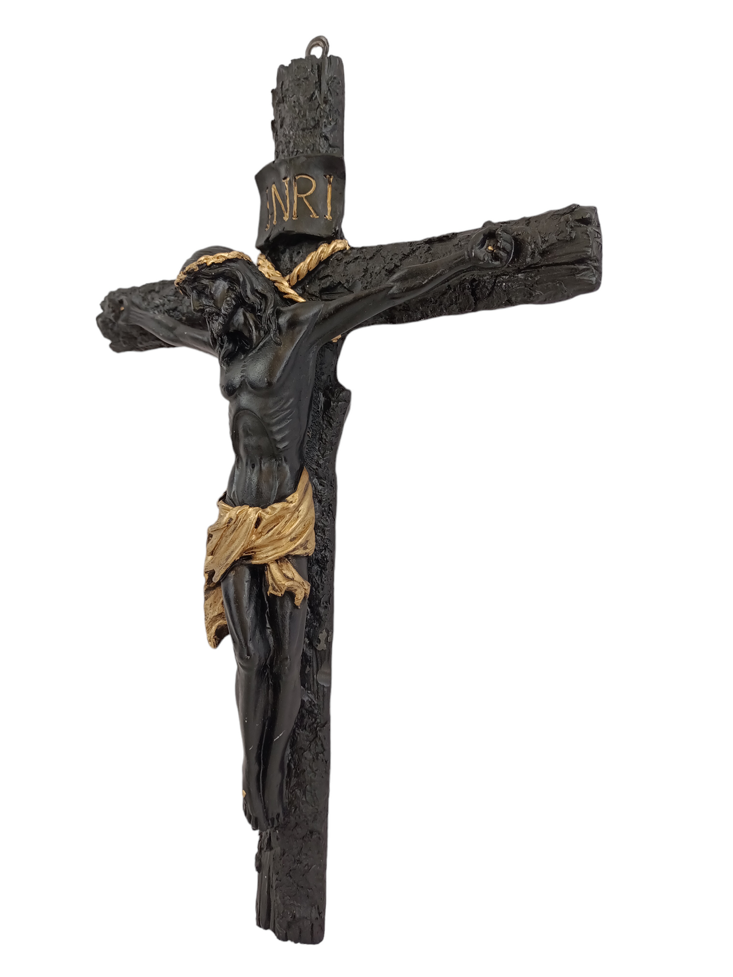 Crucifijo de Pared, Cruz de resina, Cristo de Esquipulas. Señor del veneno.
