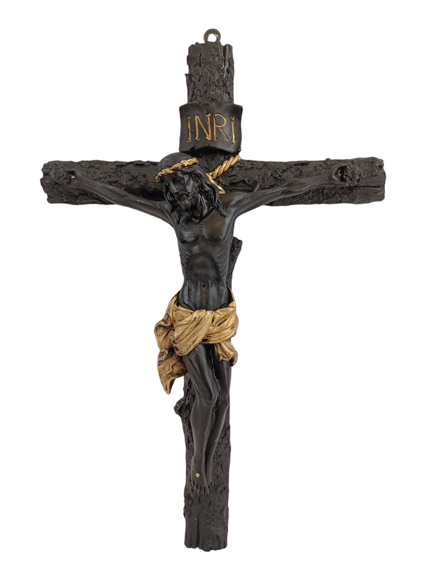 Crucifijo de Pared, Cruz de resina, Cristo de Esquipulas. Señor del veneno.