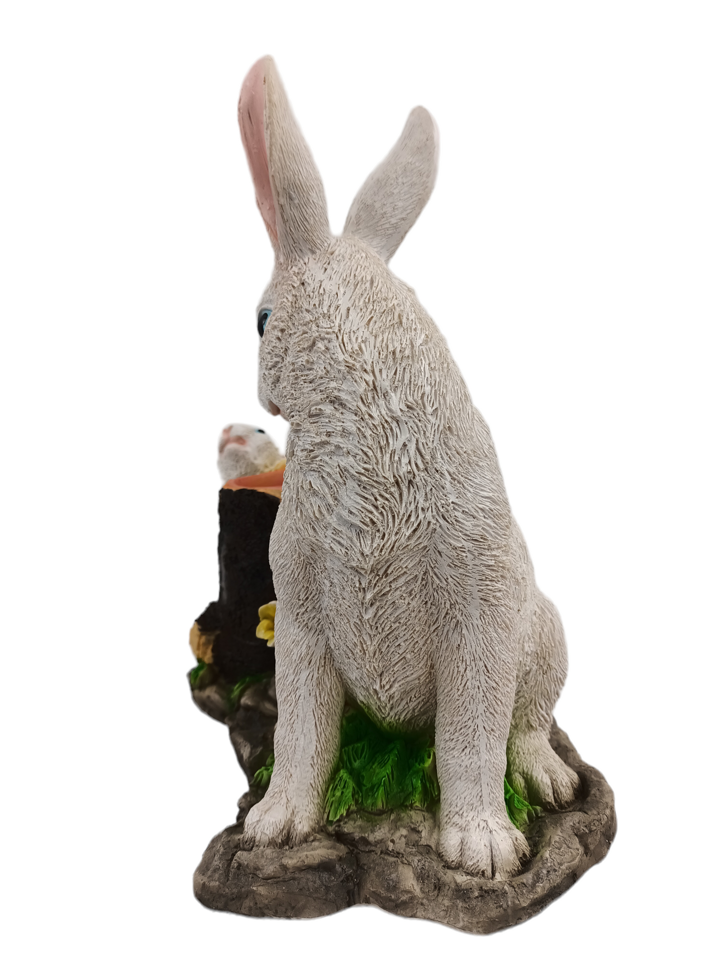 Maceta Decorativa Conejo de Resina 29 cm | Figura de Conejo con Maceta para Jardín, Terraza y Hogar | Adorno Ornamental Artesanal