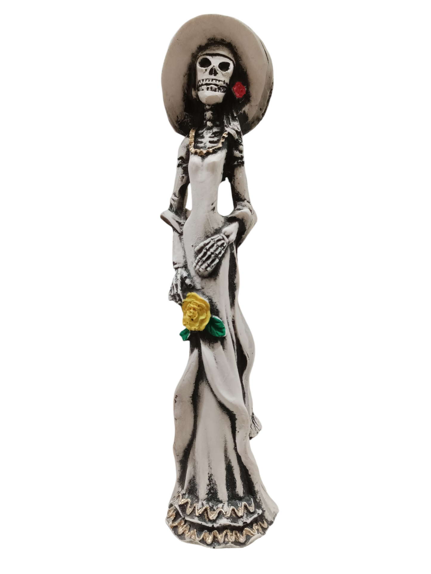 Pareja de catrines, decoración de día de muertos para ofrendas. Resina.