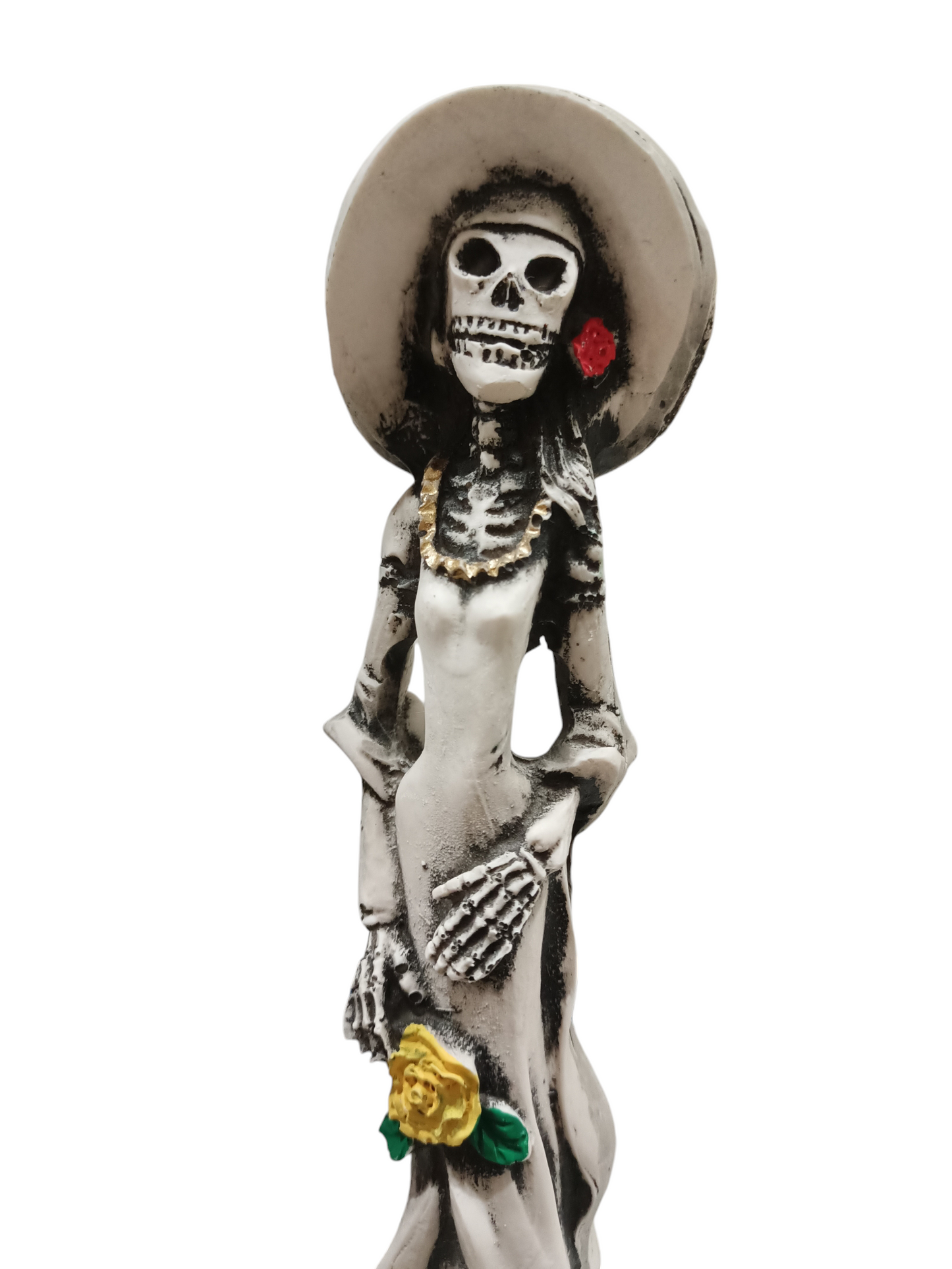 Pareja de catrines, decoración de día de muertos para ofrendas. Resina.