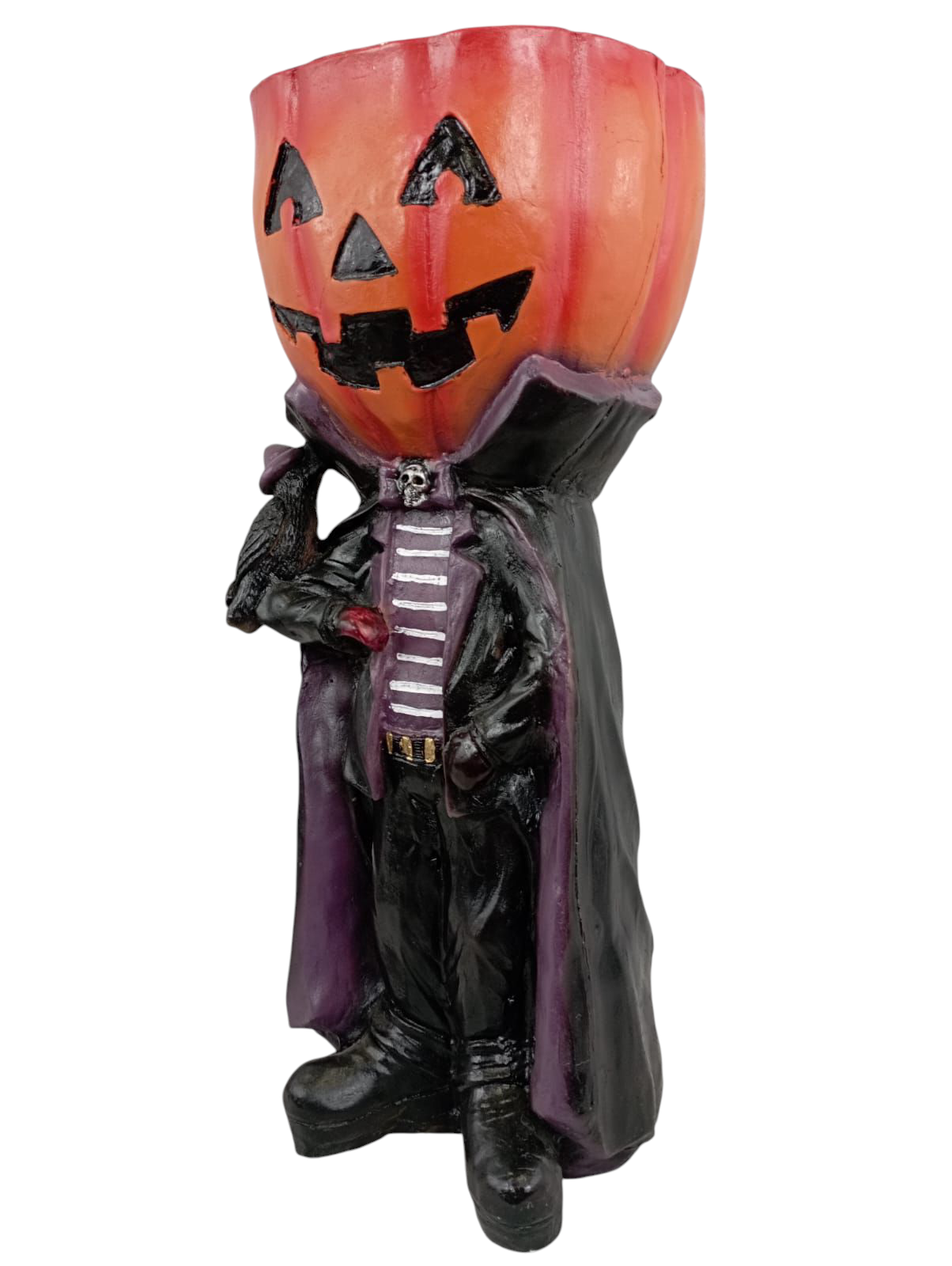 Calabacín dulcero porta caramelo figura decorativa día de muertos Halloween bombonera, decoracion de entrada.