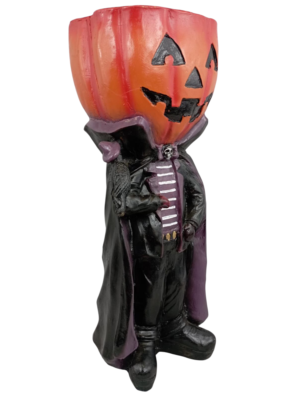 Calabacín dulcero porta caramelo figura decorativa día de muertos Halloween bombonera, decoracion de entrada.