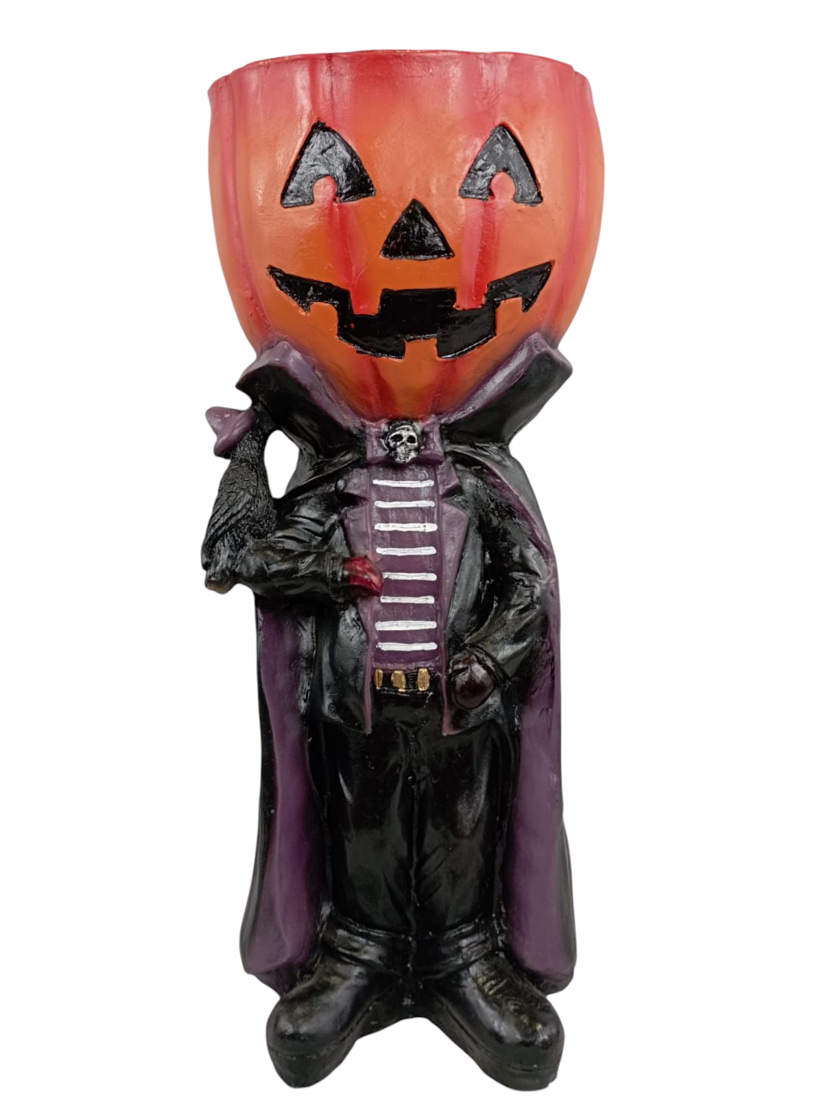 Calabacín dulcero porta caramelo figura decorativa día de muertos Halloween bombonera, decoracion de entrada.