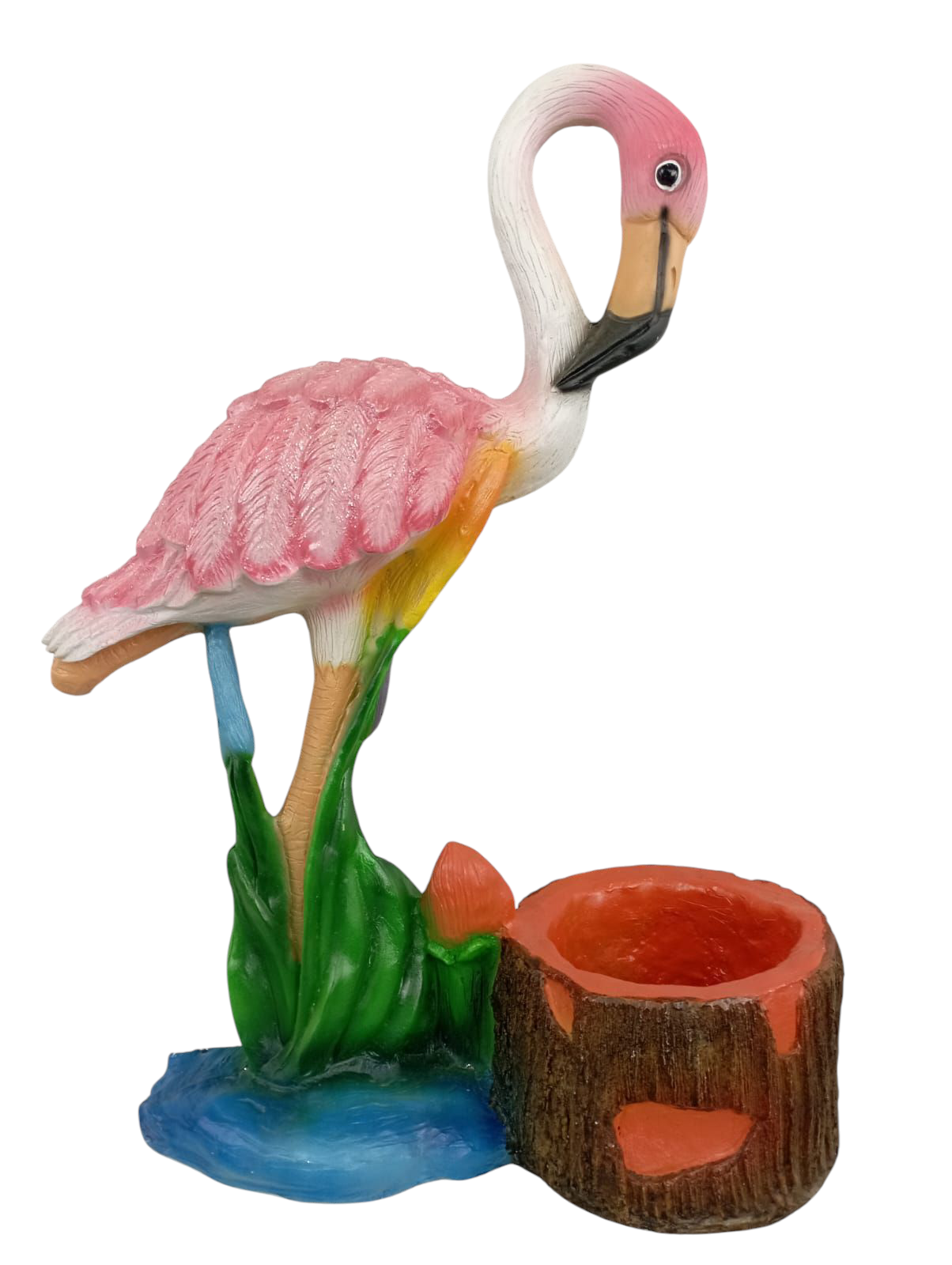 Flamingo macetero decorativo para jardín, exterior, inferior. Macetas y Esculturas.