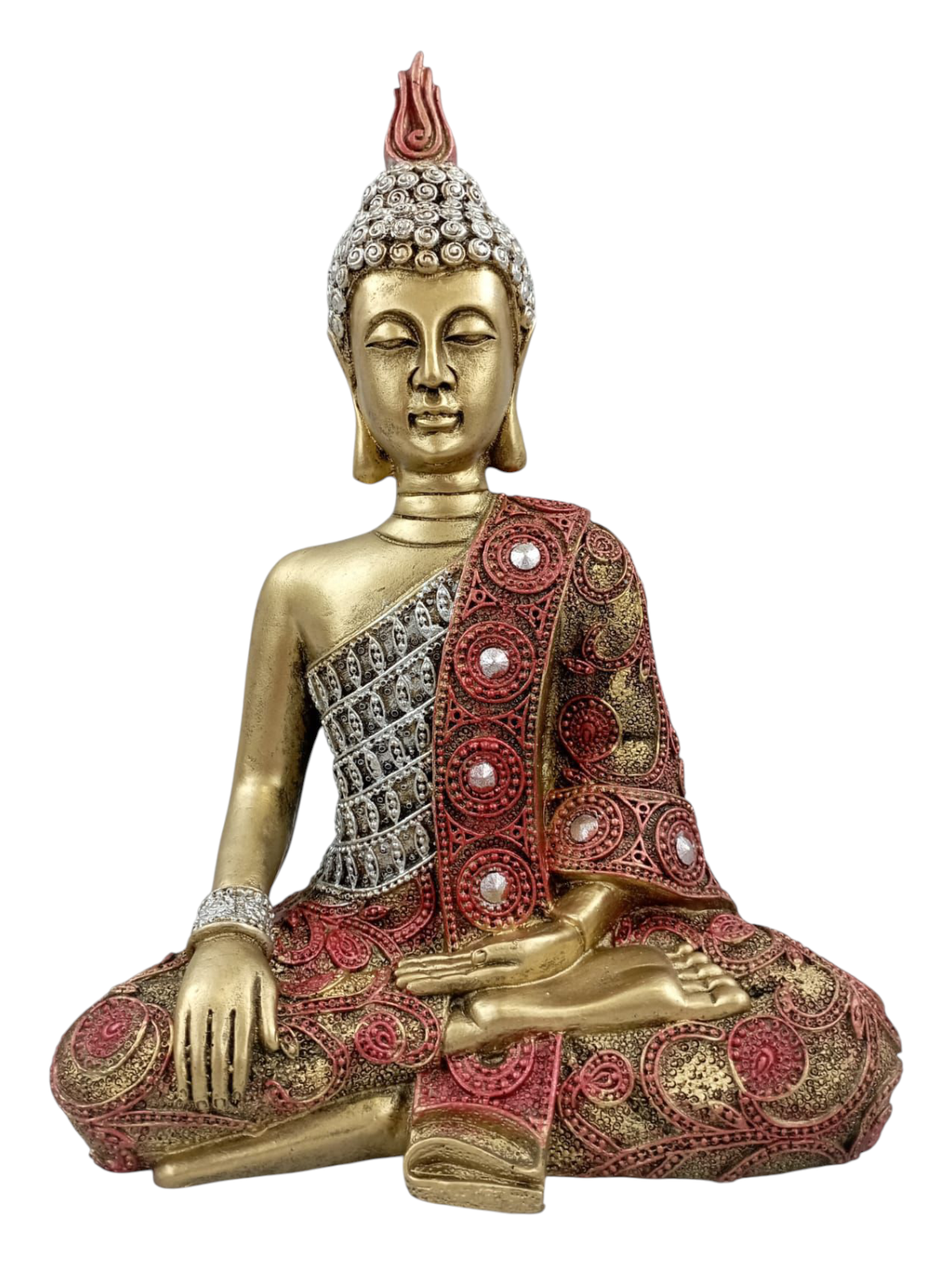 Buda Meditando Krishna 30 cm de Resina – Estatua Decorativa Espiritual para Hogar, Altares y Meditación