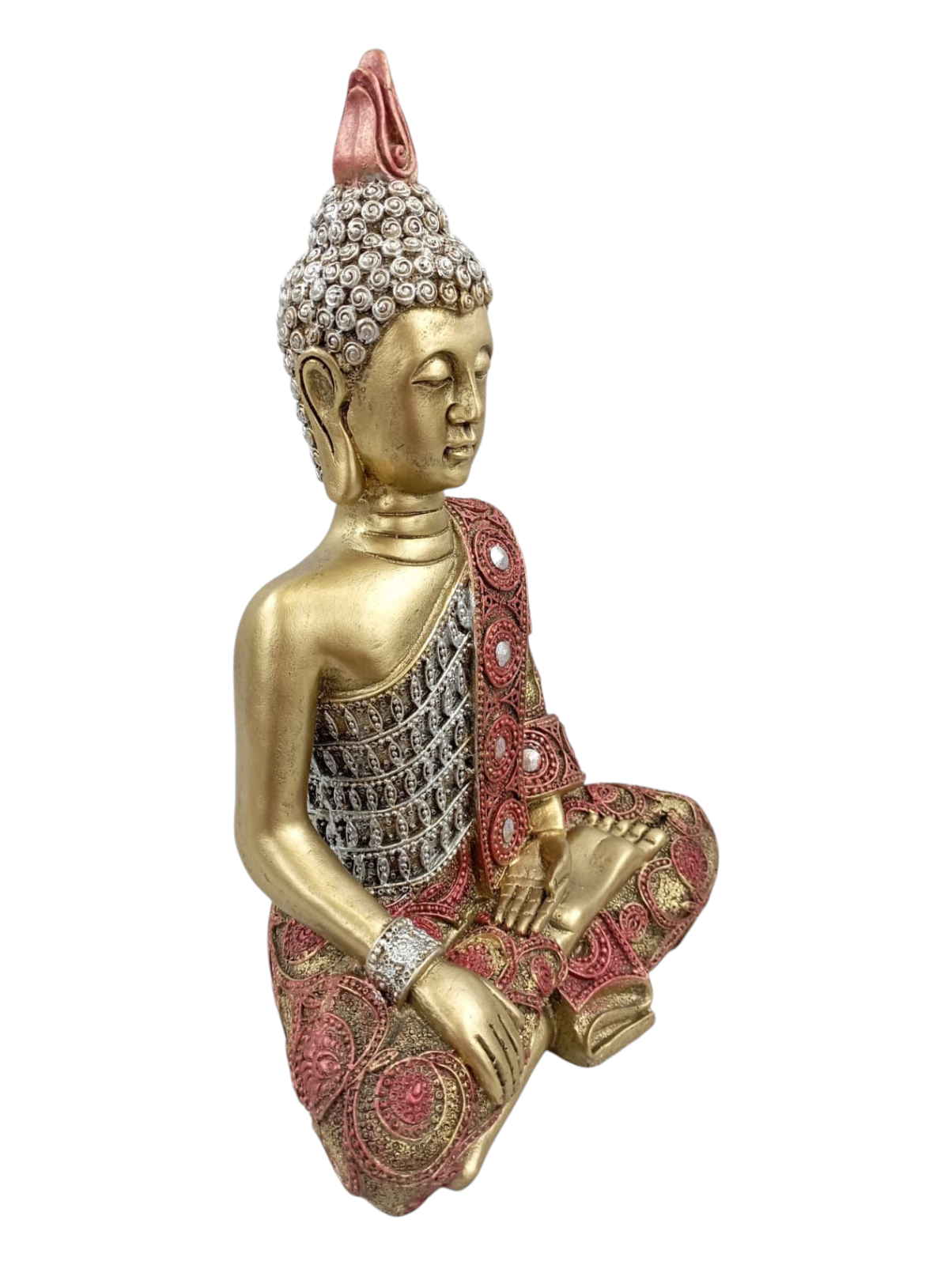 Buda Meditando Krishna 30 cm de Resina – Estatua Decorativa Espiritual para Hogar, Altares y Meditación