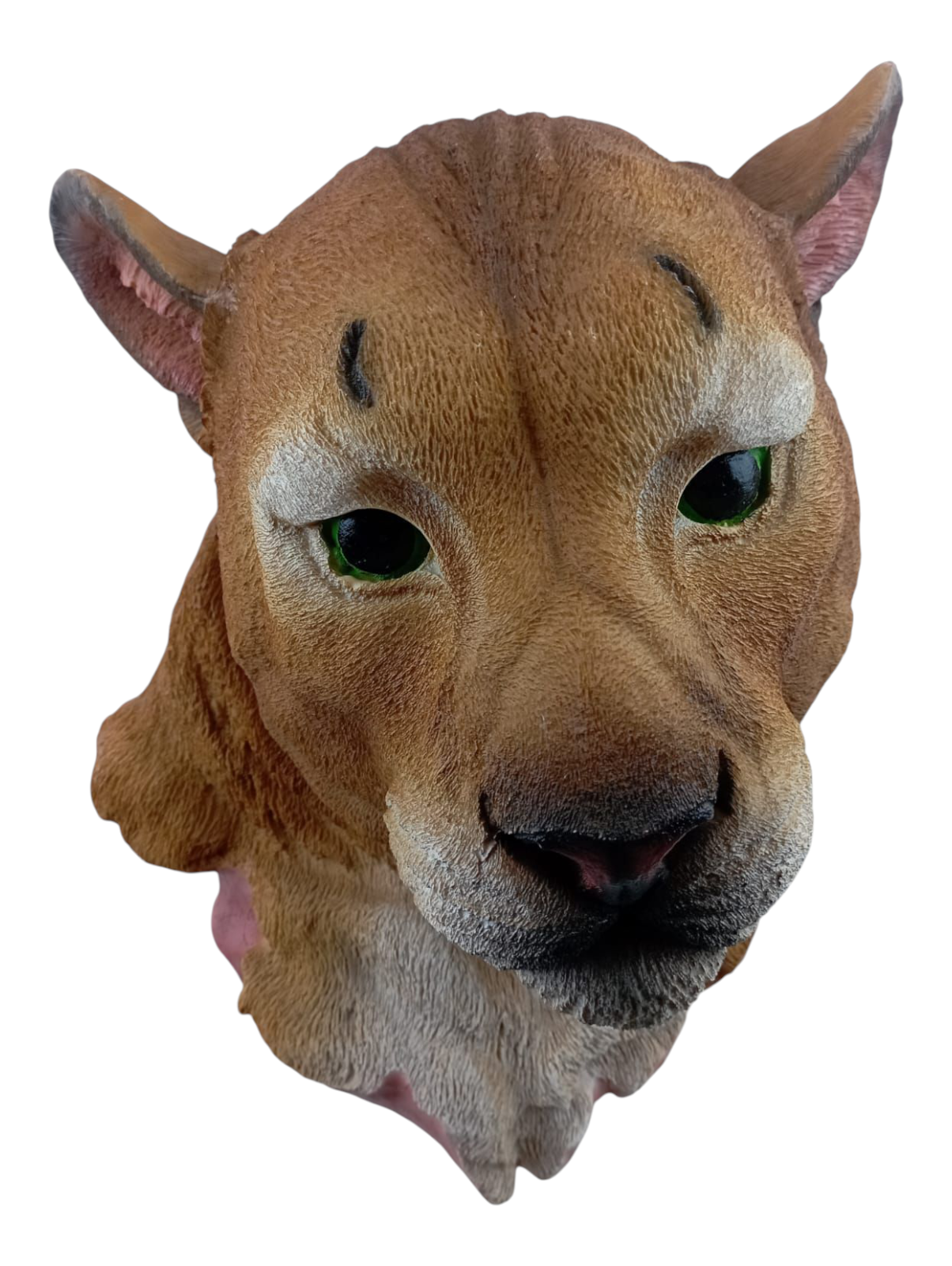 Cabeza de Puma Pantera Decorativa de Resina para Pared | Escultura de Animal Salvaje Realista | Adorno de Caza, Casa, Oficina o Bar