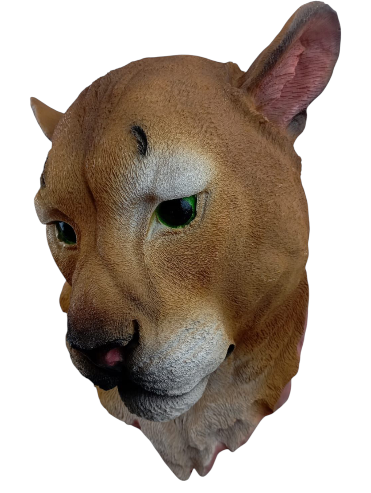 Cabeza de Puma Pantera Decorativa de Resina para Pared | Escultura de Animal Salvaje Realista | Adorno de Caza, Casa, Oficina o Bar