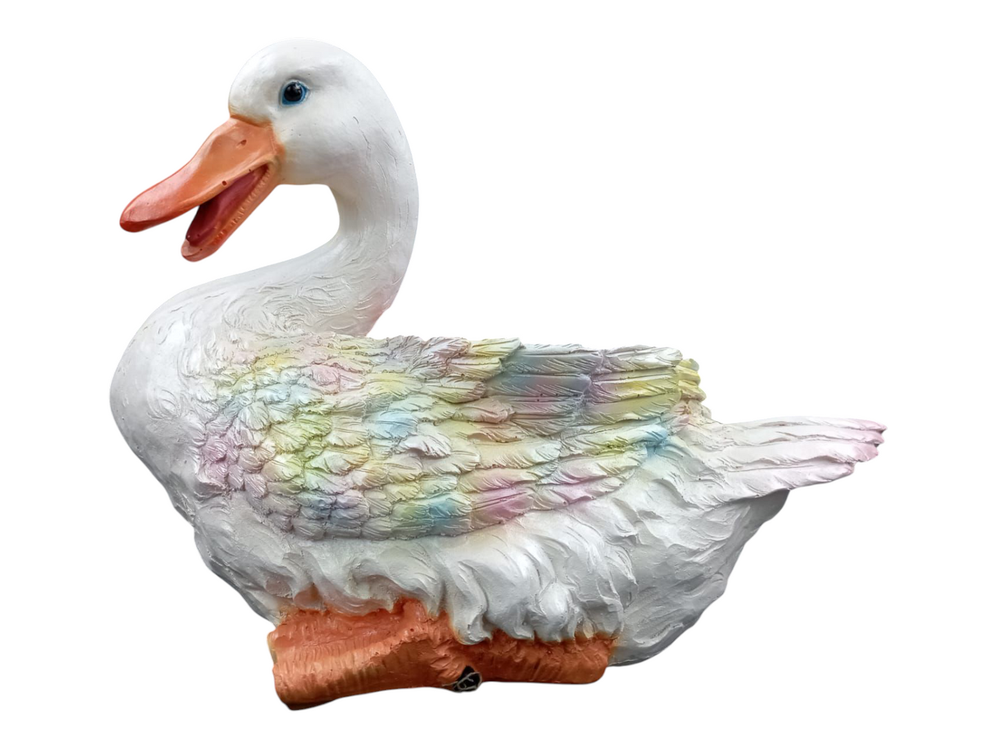 Maceta Decorativa en Forma de Pato de Resina | Figura de Pato Blanco para Jardín, Terraza y Hogar | Adorno Ornamental 23 cm