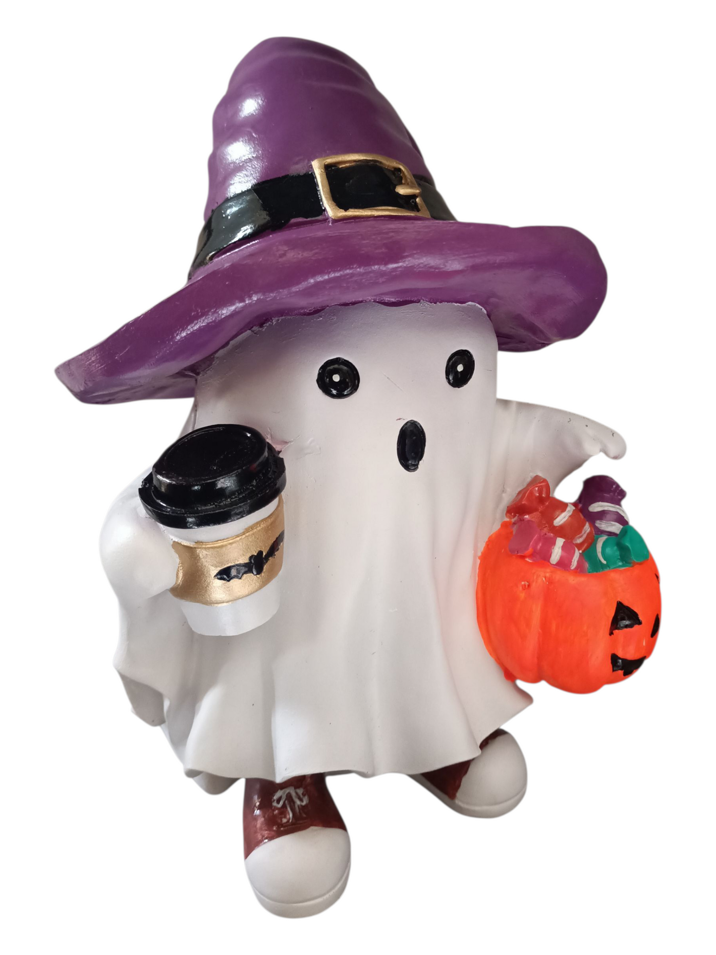 Adorno Fantasma – Resina 30 cm | Decoración de Halloween Detallada y Duradera | Adorno día de muertos