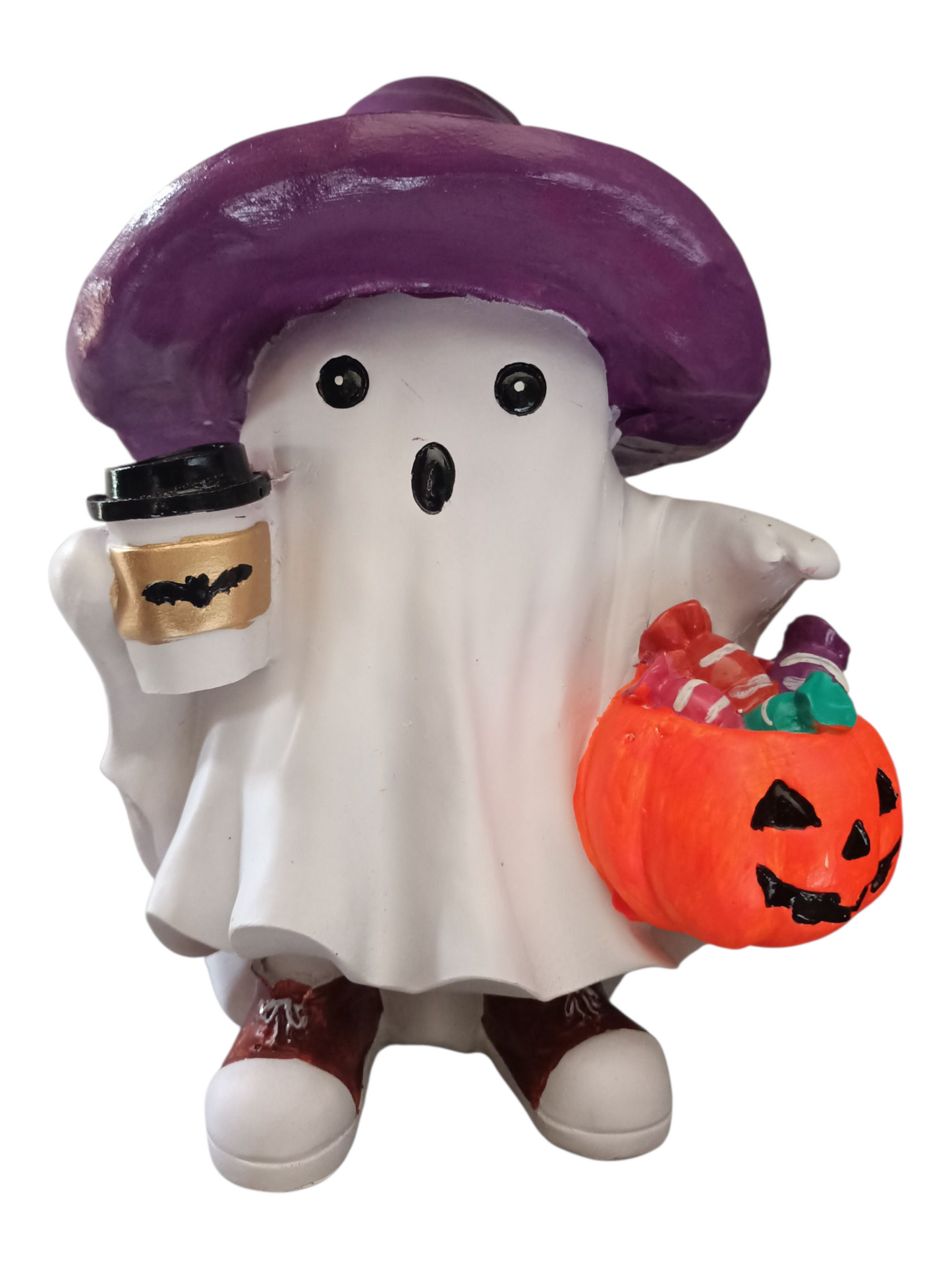 Adorno Fantasma – Resina 30 cm | Decoración de Halloween Detallada y Duradera | Adorno día de muertos