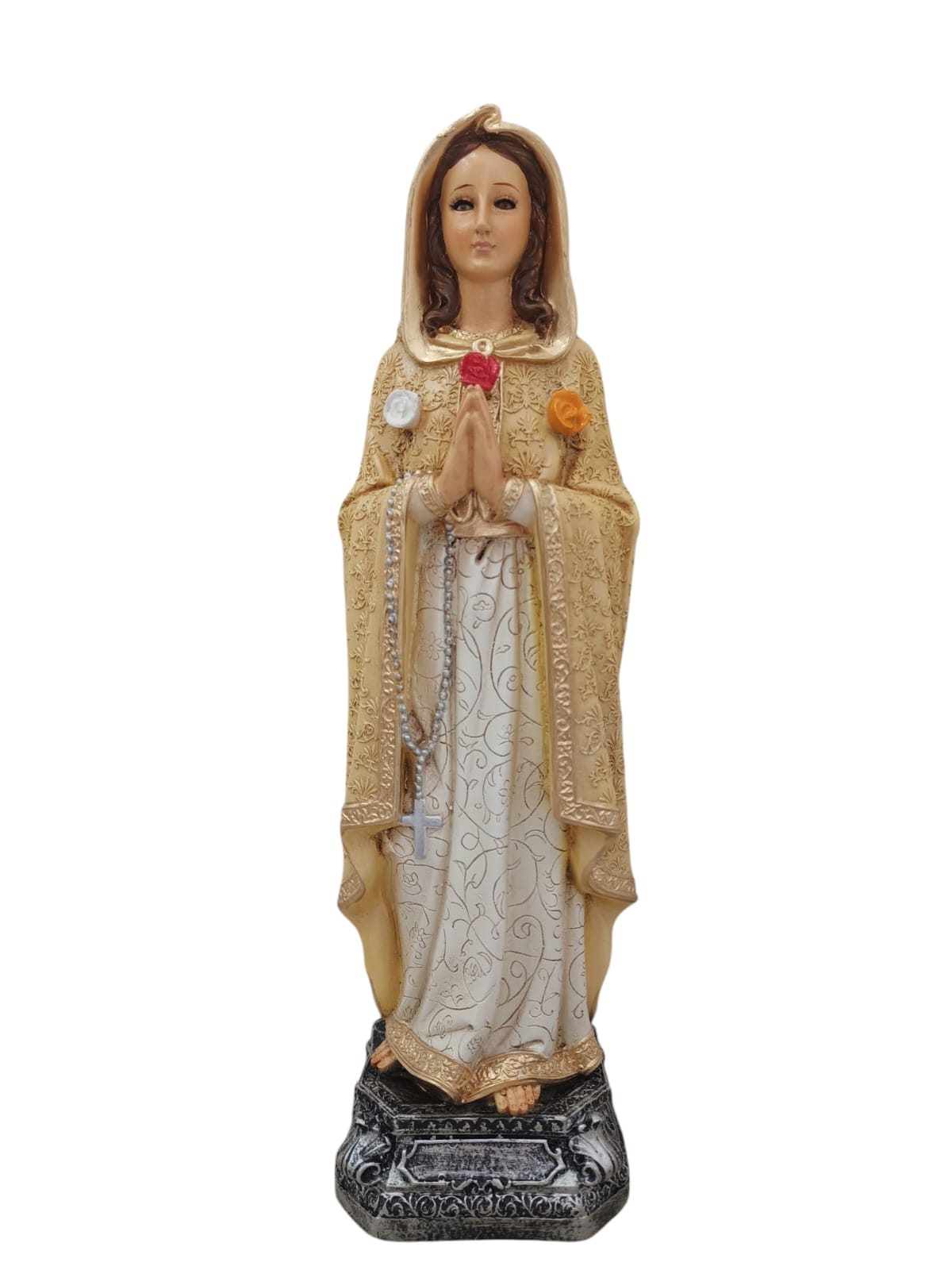 Virgen de la Rosa Mística – Amor, Protección y Milagros | 30 cm