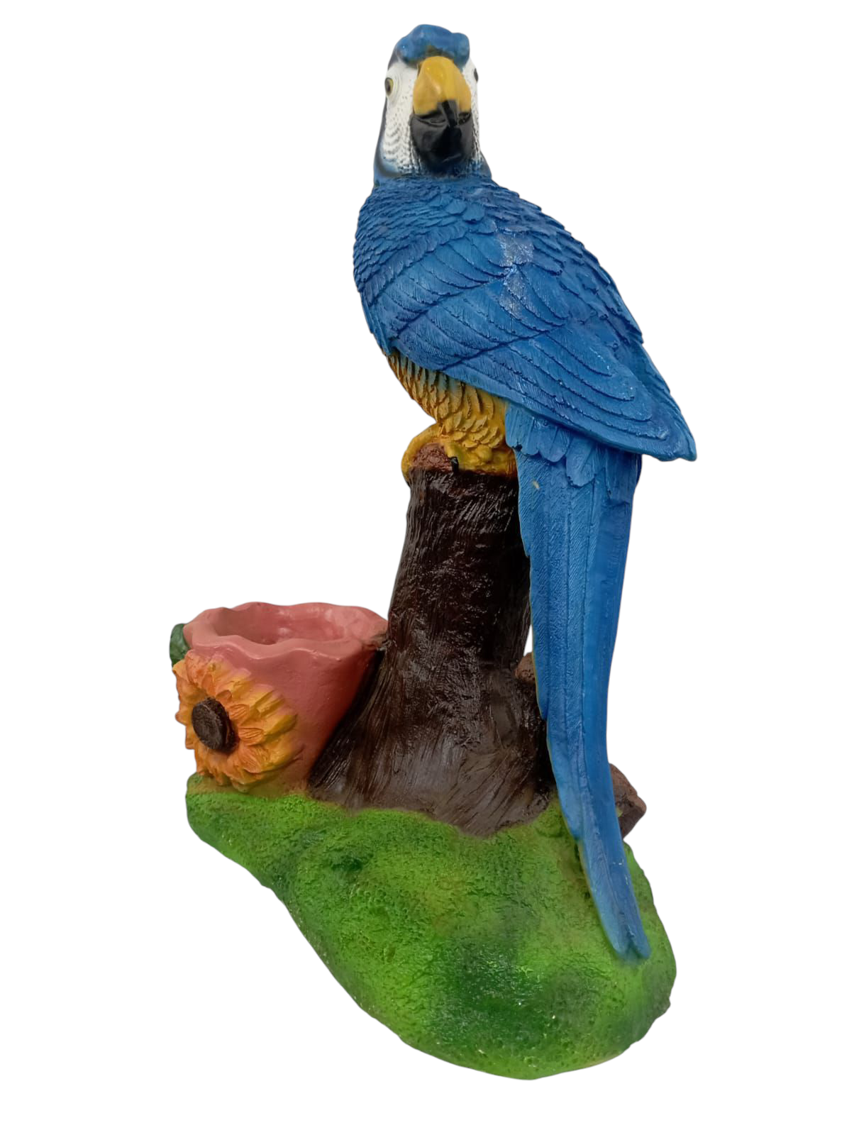 Figura escultura decorativa para jardín - Maceta guacamaya decoracion de anterior - Maceta para suculentas