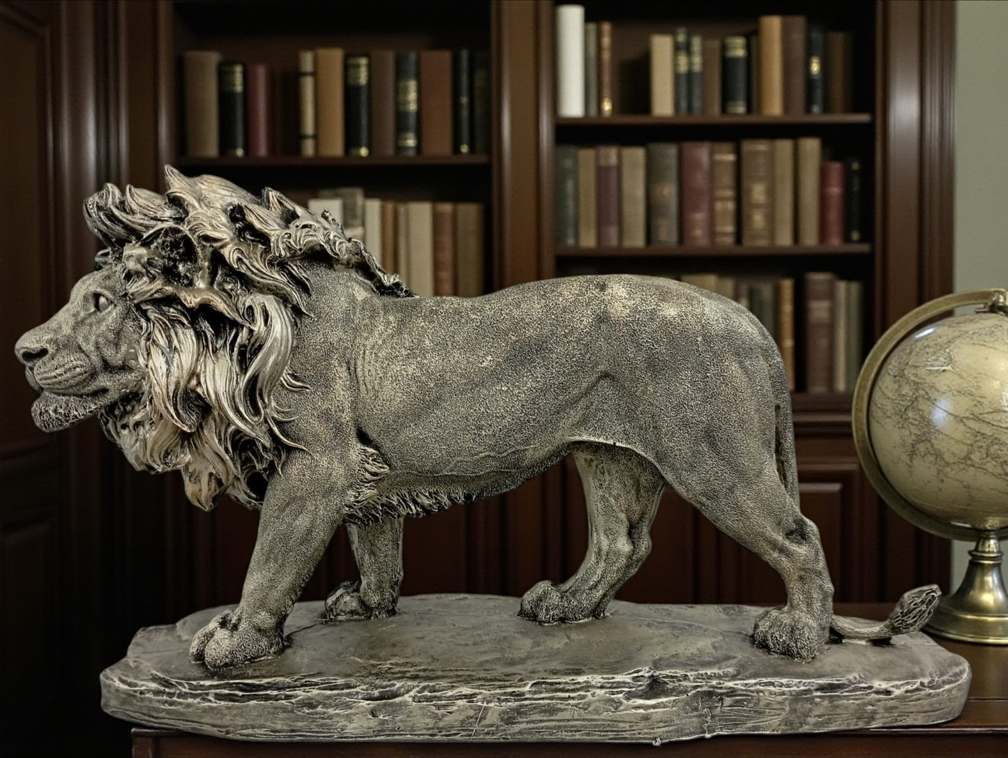León decorativo moderno - Esculturas figuras para decoracion elegante- Arte Atilano