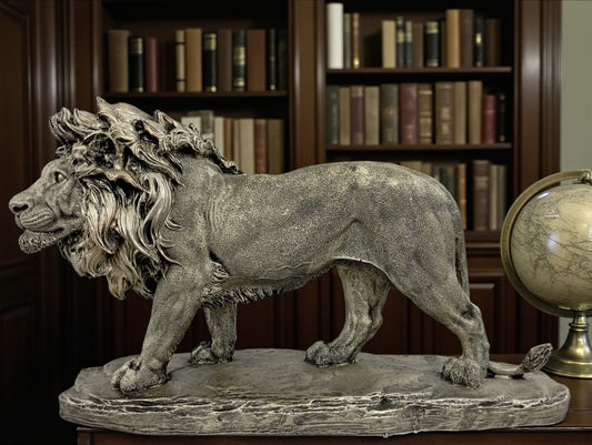 León decorativo moderno - Esculturas figuras para decoracion elegante- Arte Atilano