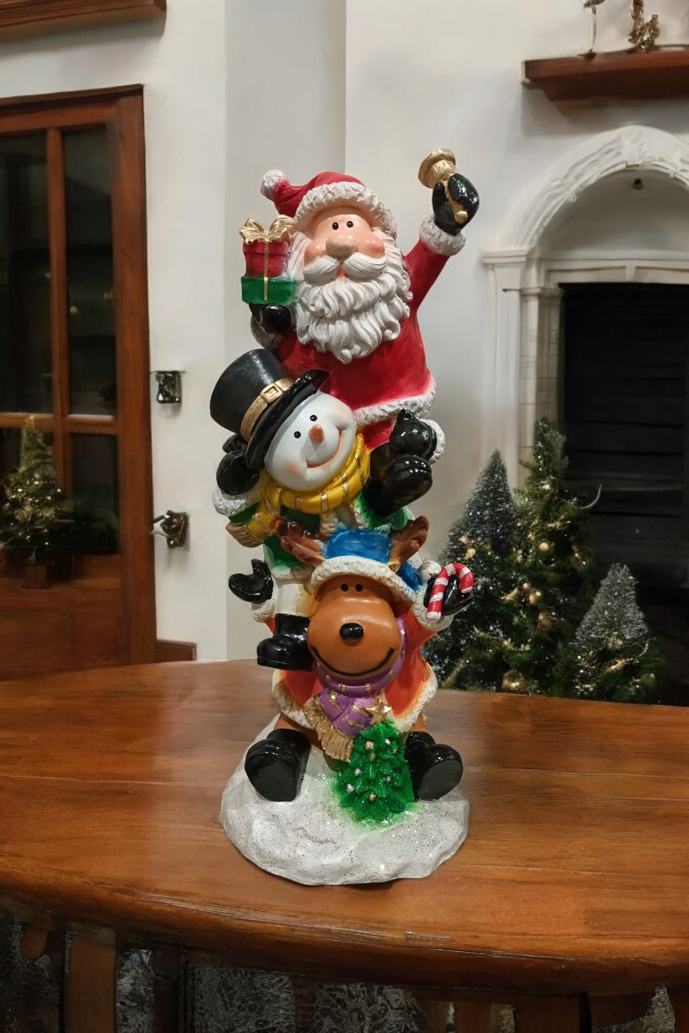 Adornos decorativos navideños santa Claus papa Noel muñeco de nieve reno ciervo navideño
