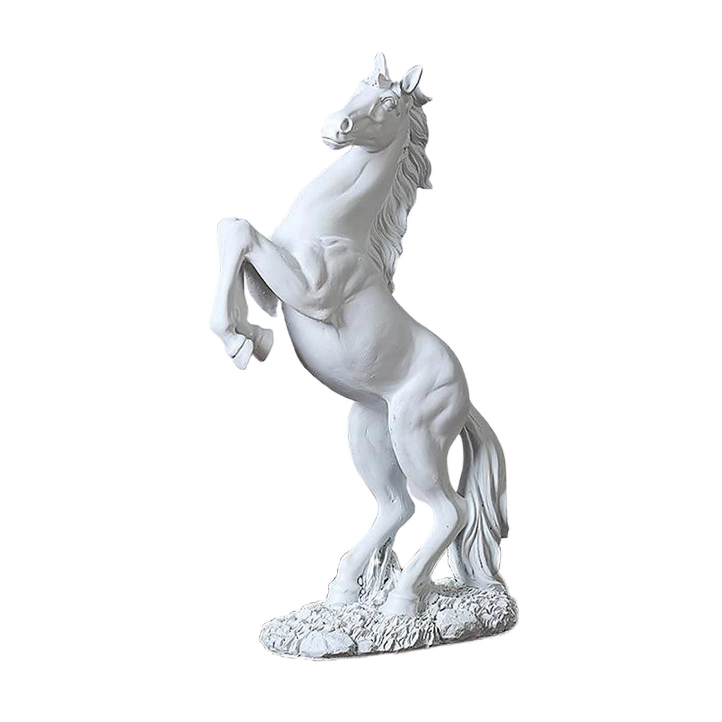 Caballo relinchando figuras decorativas para escritorio interior resina.