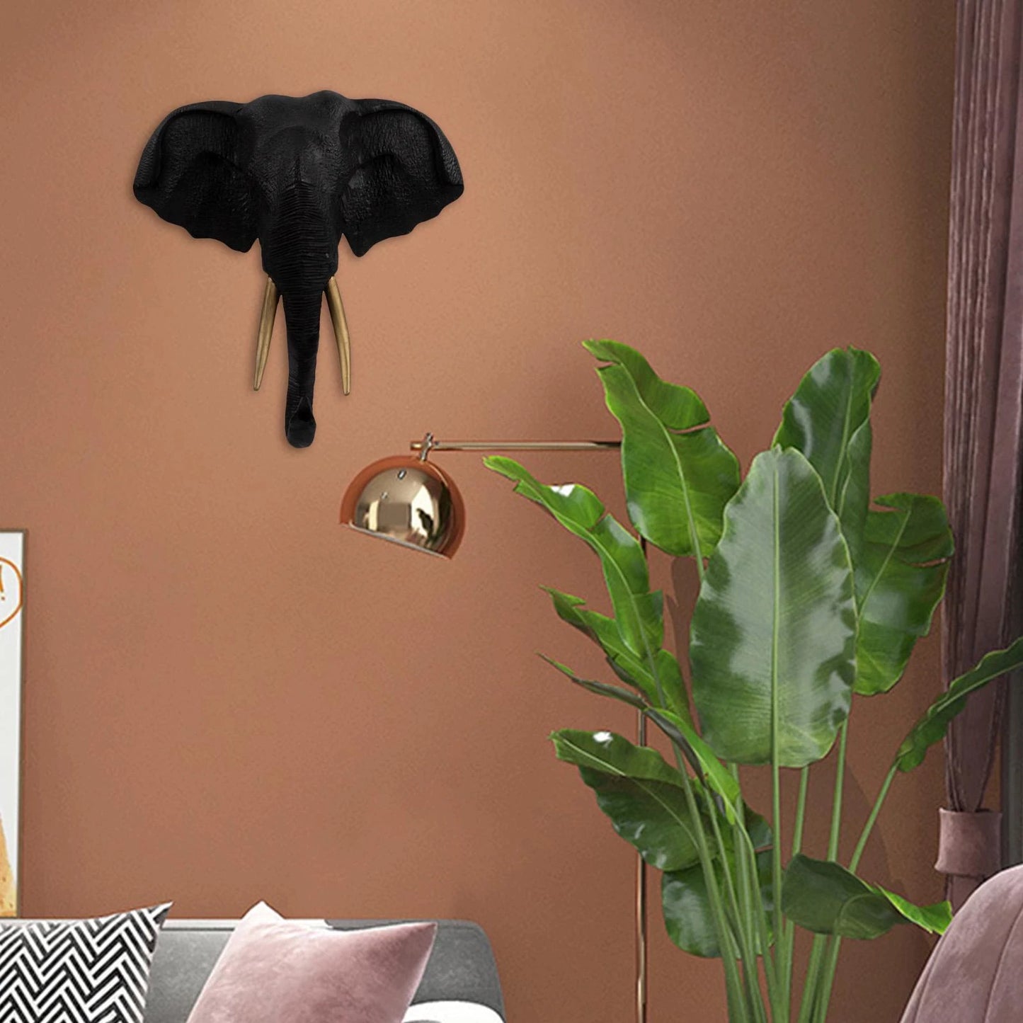 Cabeza de animales elefante trofeos para pared decoraciones