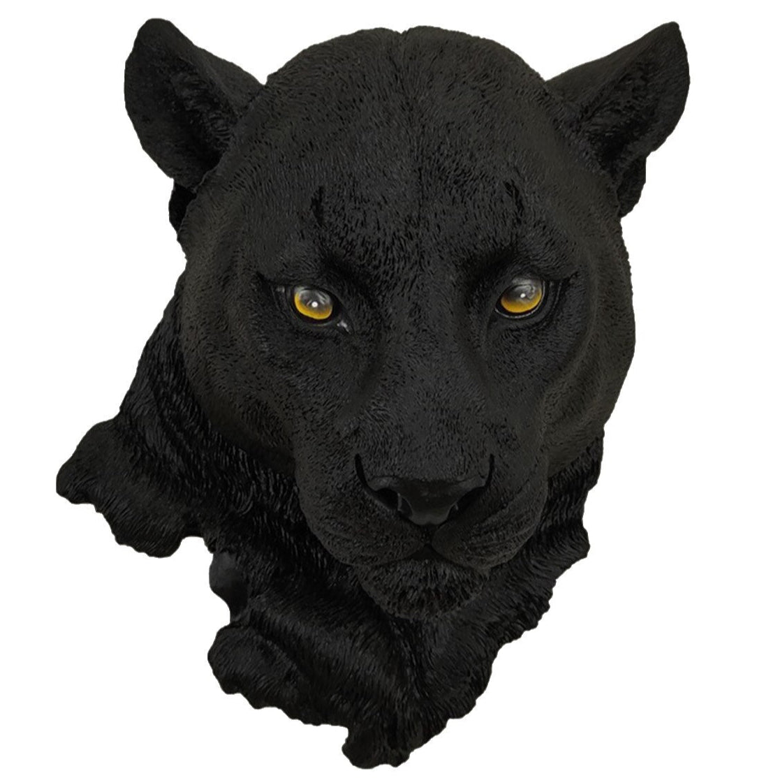 Cabeza de Puma Pantera Decorativa de Resina para Pared | Escultura de Animal Salvaje Realista | Adorno de Caza, Casa, Oficina o Bar