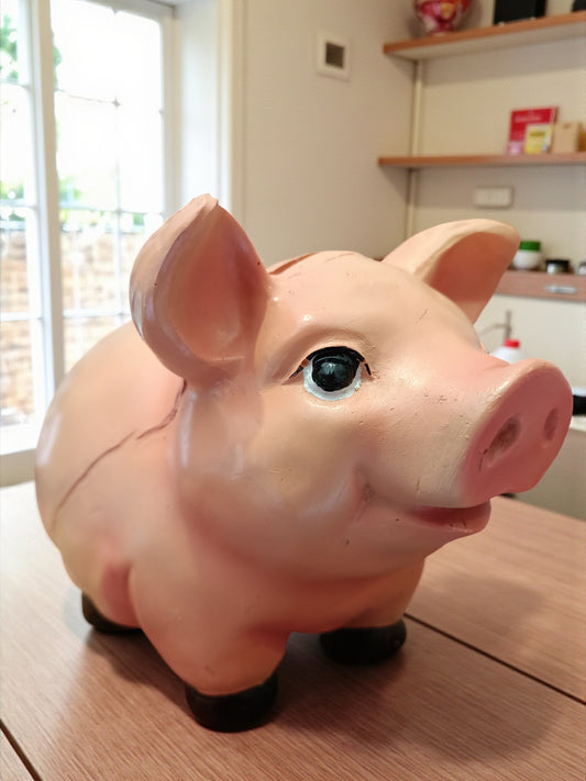 Alcancía Puerquito Decorativa de Resina – Diseño Infantil