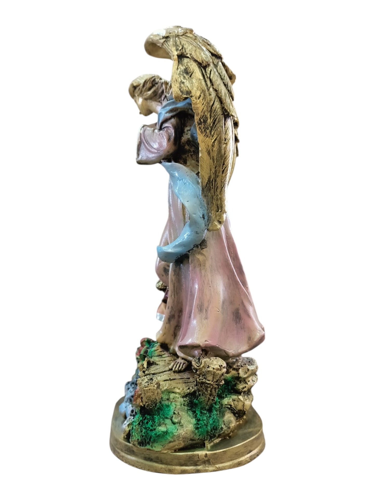 Guardian angel girl boy figure sculpture