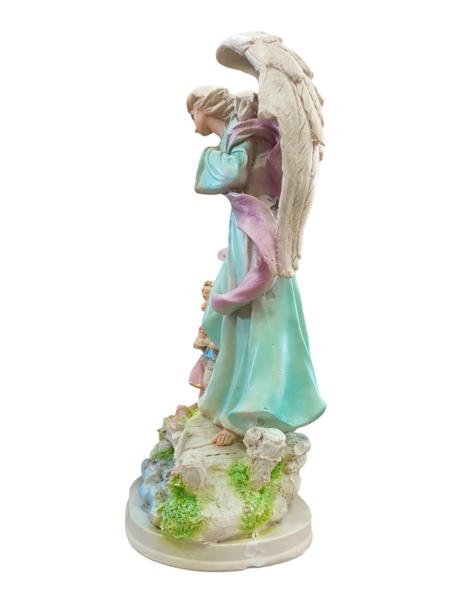 Guardian angel girl boy figure sculpture