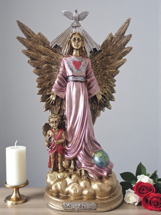 Arcángel Chamuel – Amor, Paz y Armonía | Escultura Decorativa 30 cm