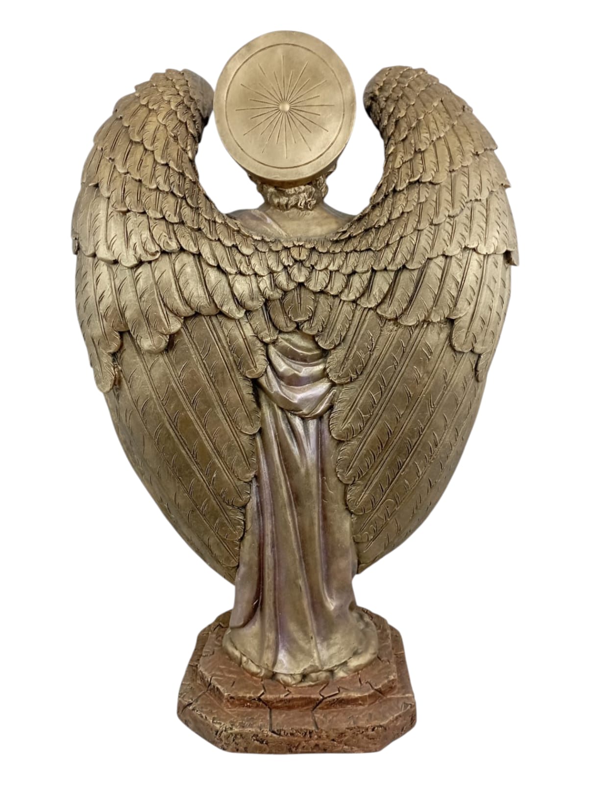 Arcángel Metatrón con Cubo Sagrado – Escultura Espiritual de Resina Grande | Protección, Energía y Geometría Sagrada