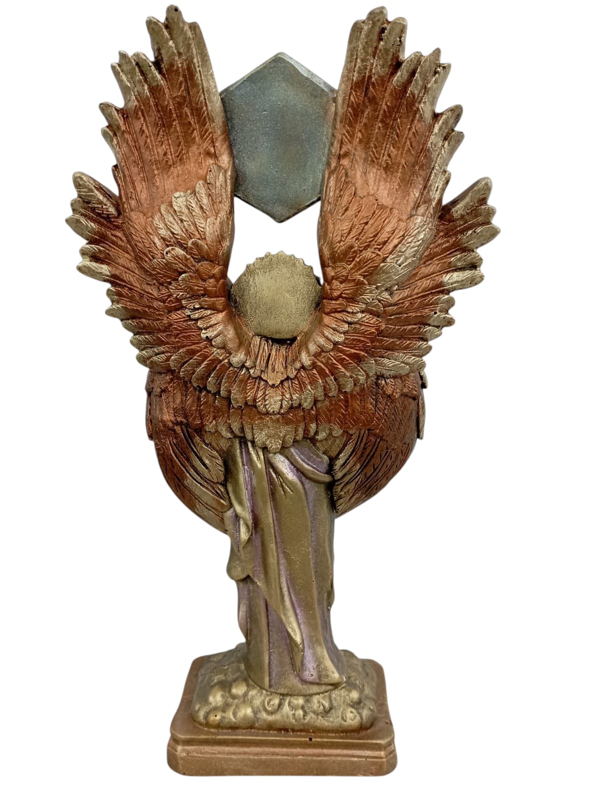 Arcángel Metatrón con Cubo de Metatrón – Figura Espiritual de Resina 30 cm | Protección, Energía y Geometría Sagrada