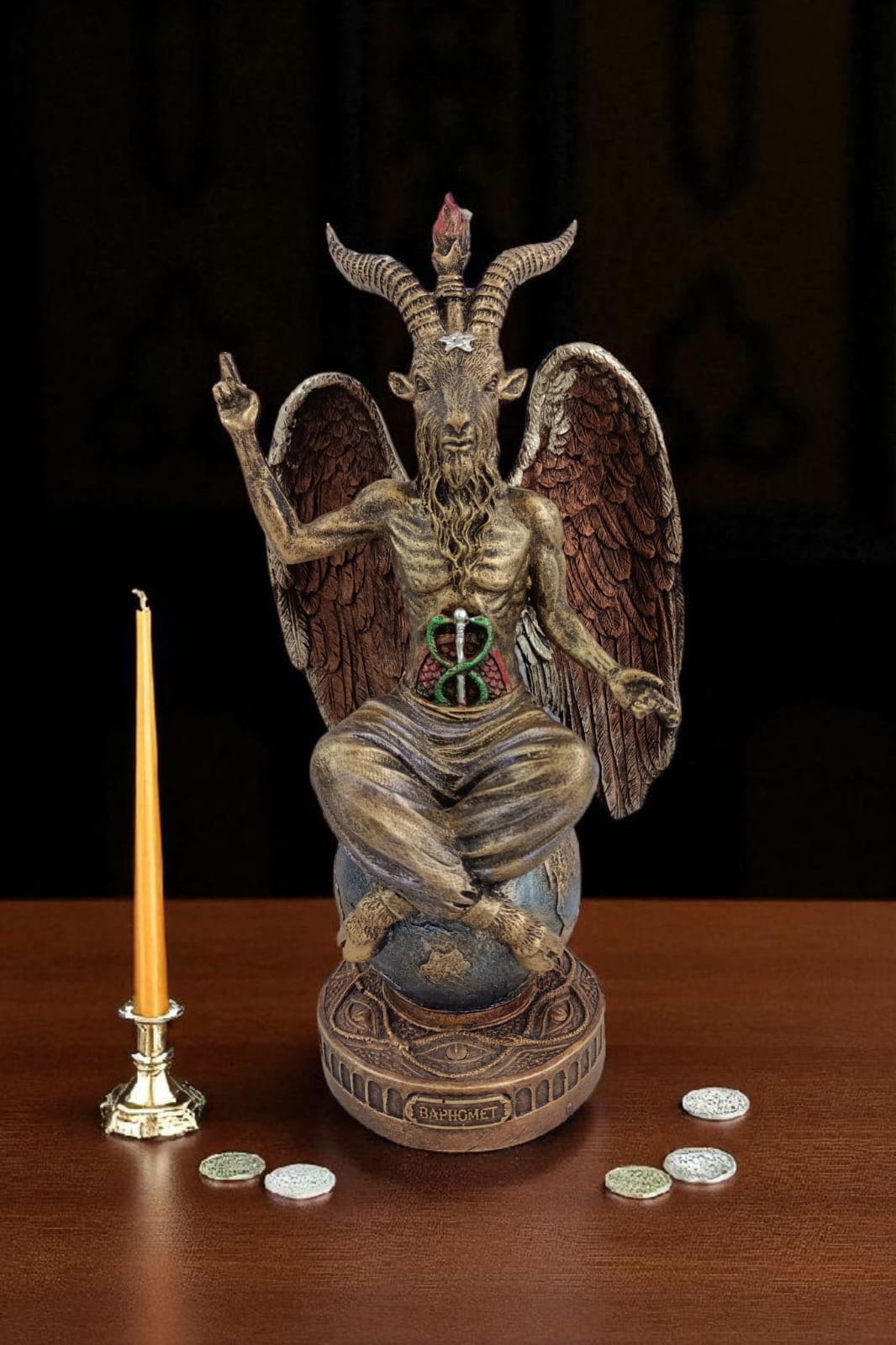 Figuras Esotéricas Lilith y Baphomet de Resina – Esculturas Ocultistas y Decoración Gótica | Arte Místico y Coleccionable