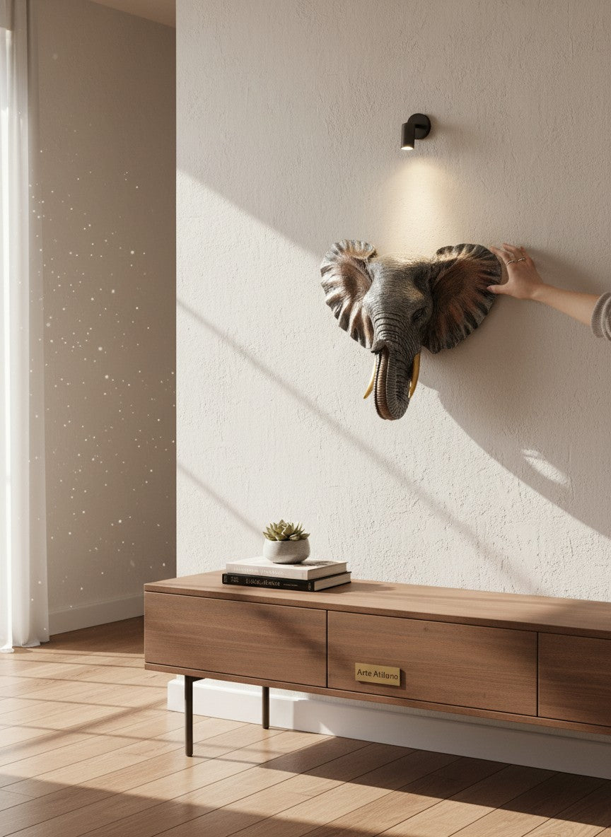 Elephant animal head trophies for wall decorations 