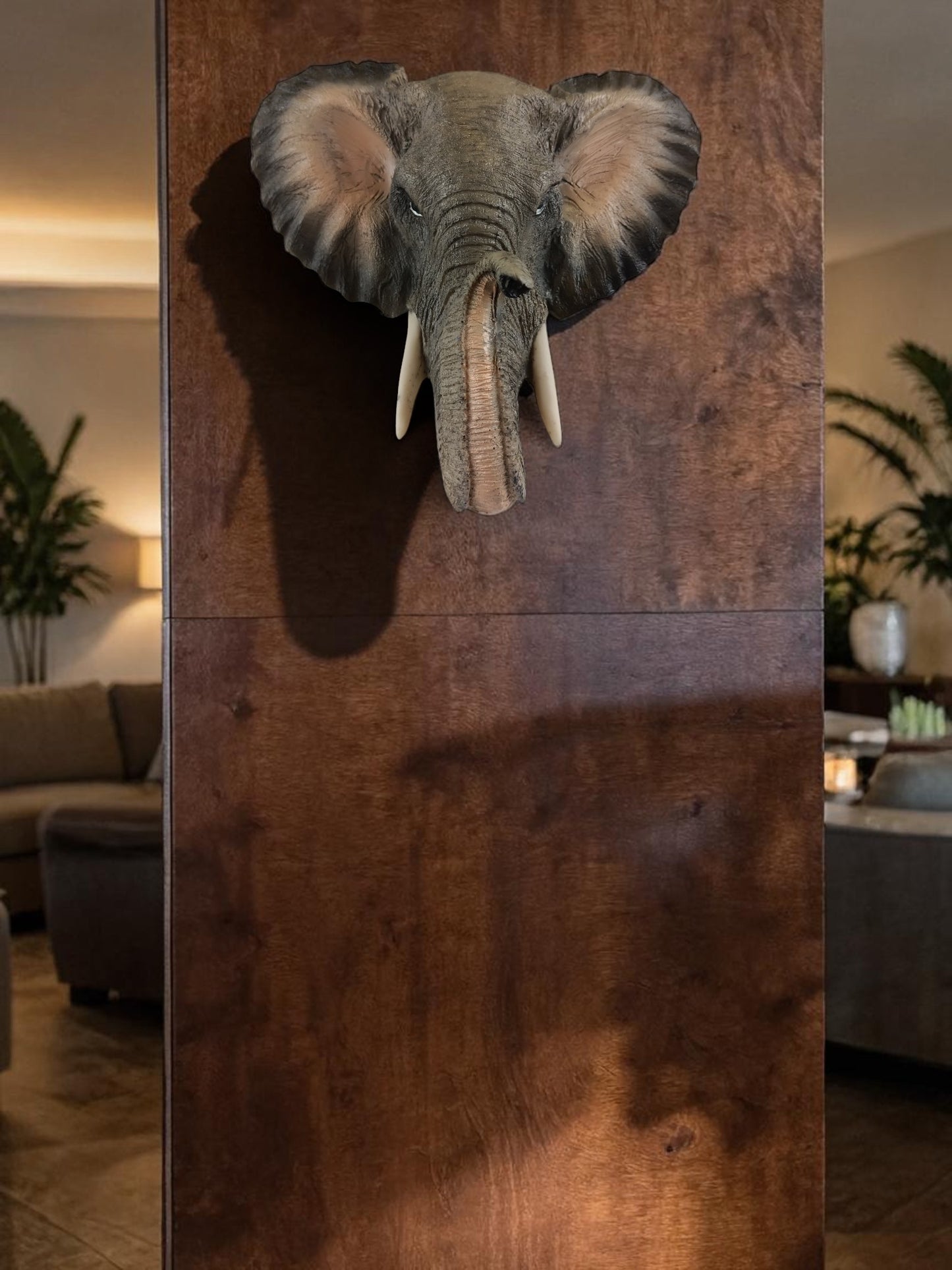 Elephant animal head trophies for wall decorations 
