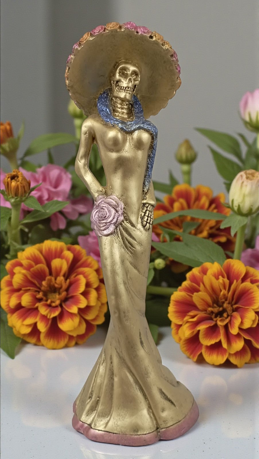 Catrina Elegante Decorativa – Figura Día de Muertos 31 cm, Decoración Mexicana