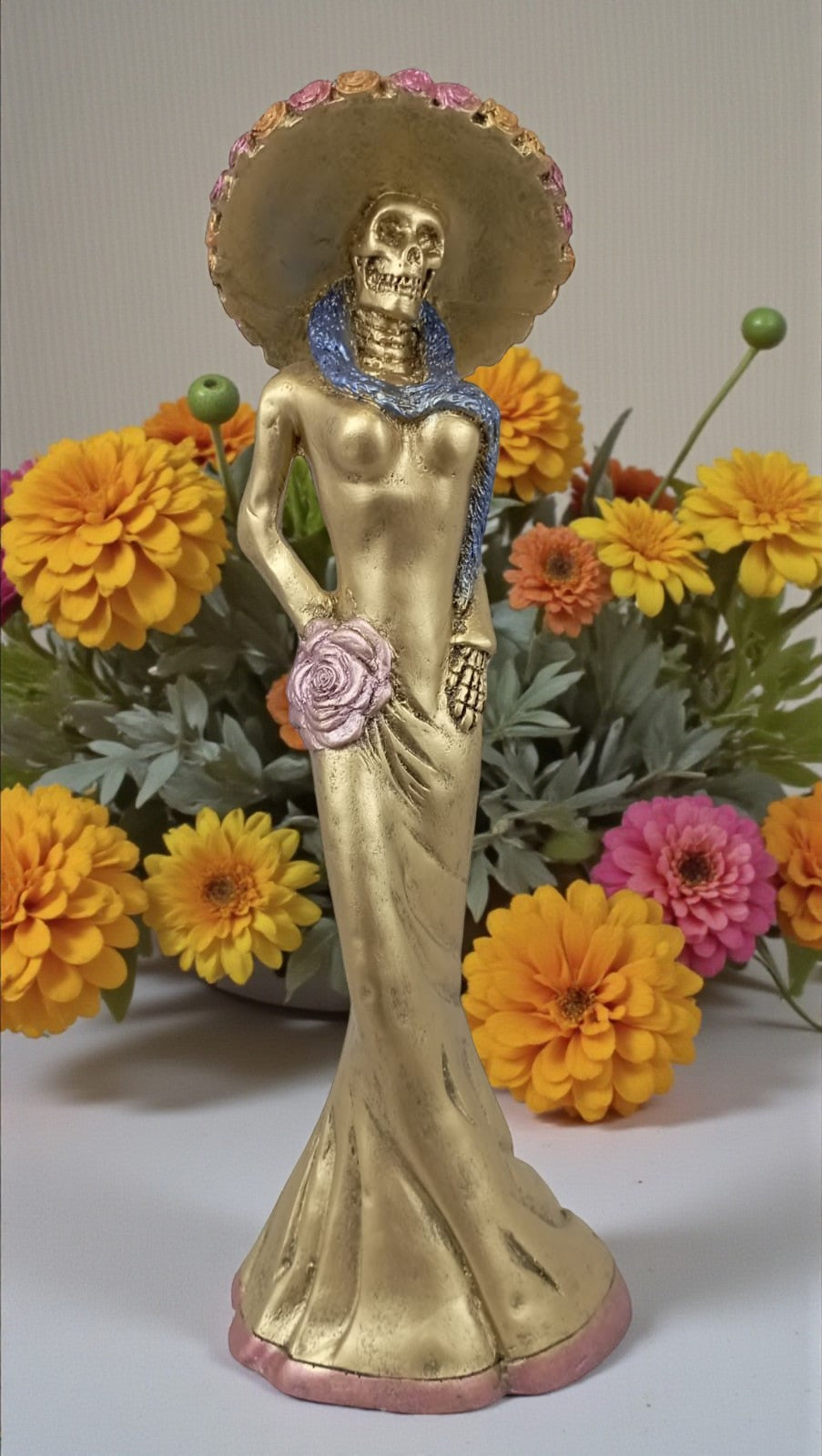 Catrina Elegante Decorativa – Figura Día de Muertos 31 cm, Decoración Mexicana