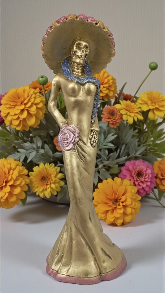 Catrina Elegante Decorativa – Figura Día de Muertos 31 cm, Decoración Mexicana