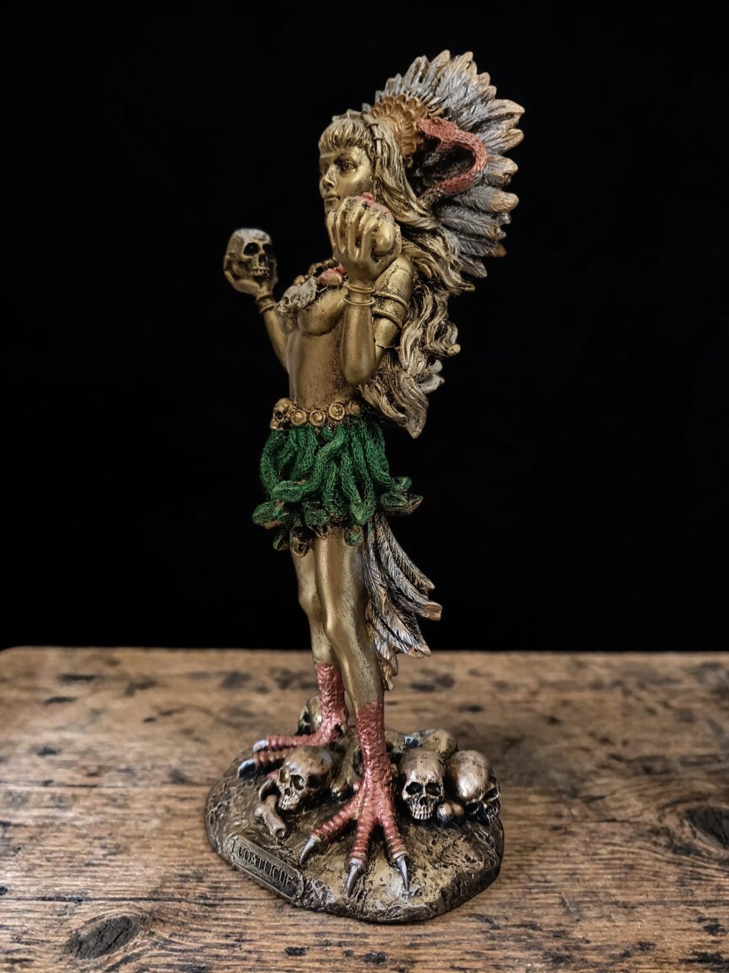 Coatlicue – Diosa Azteca de la Vida y la Muerte | Figura Decorativa en Resina 24 cm
